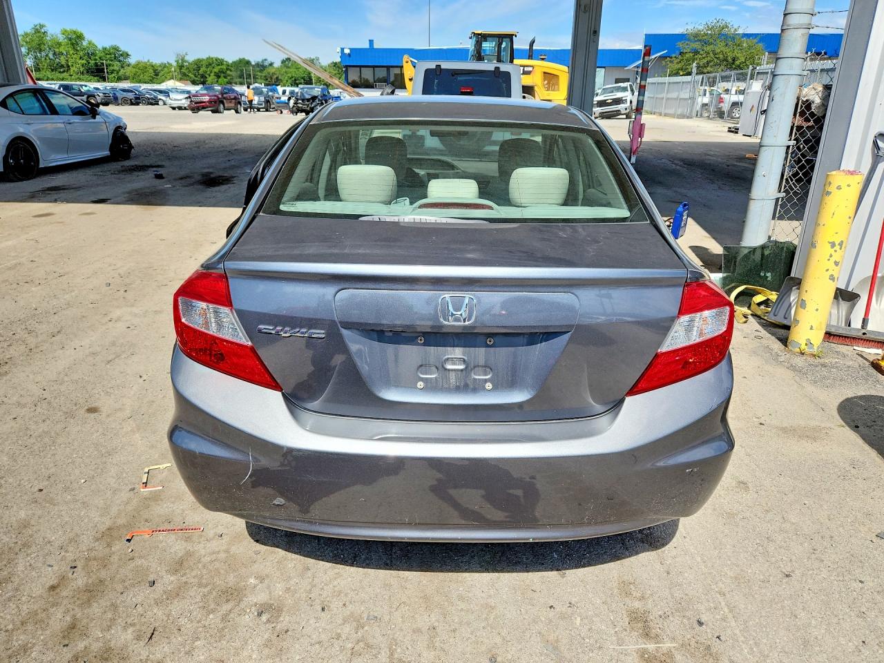 2012 Honda Civic Lx Gray vin: 19XFB2F50CE106690
