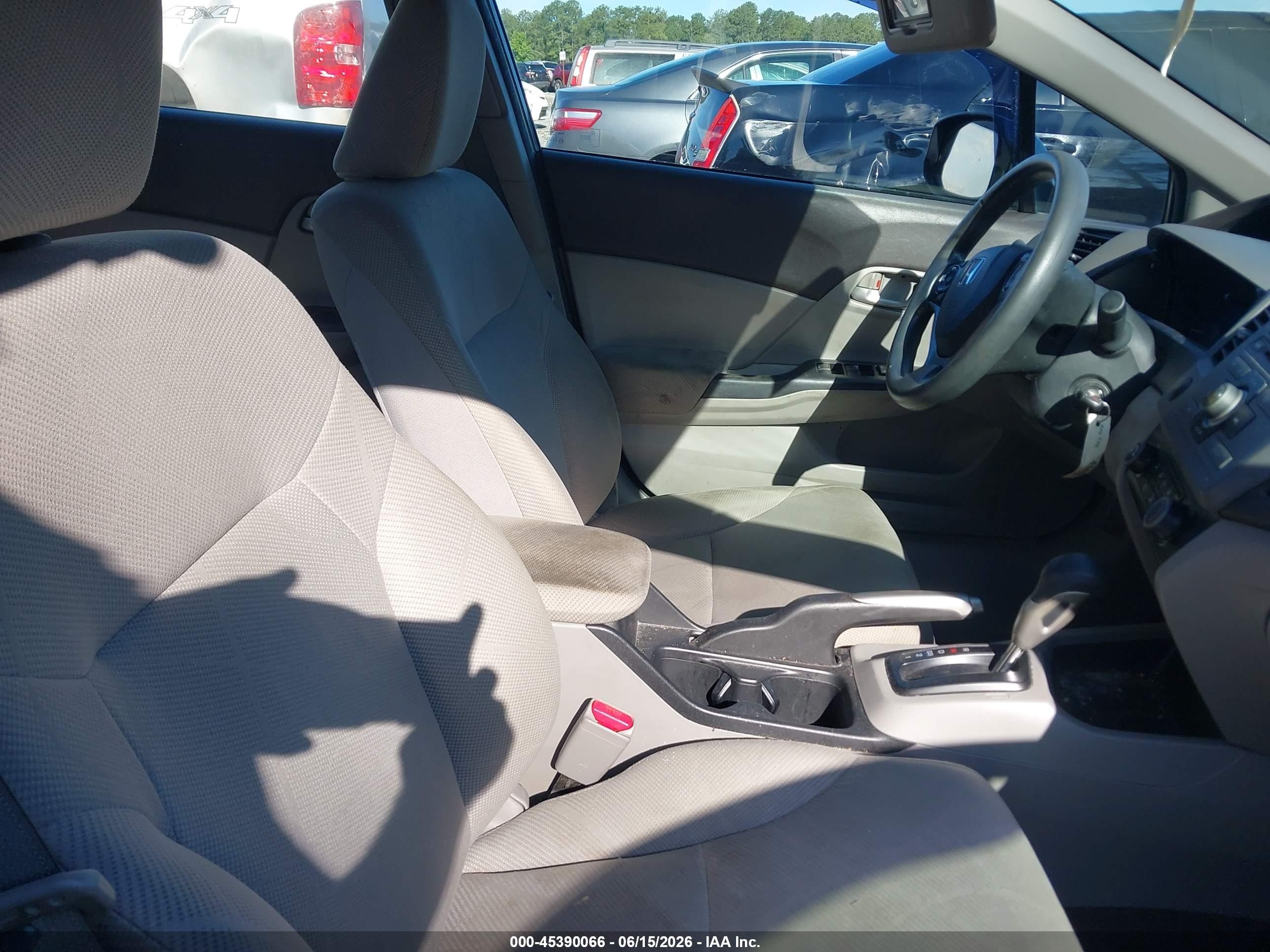 2012 Honda Civic Lx Gray vin: 19XFB2F50CE108729