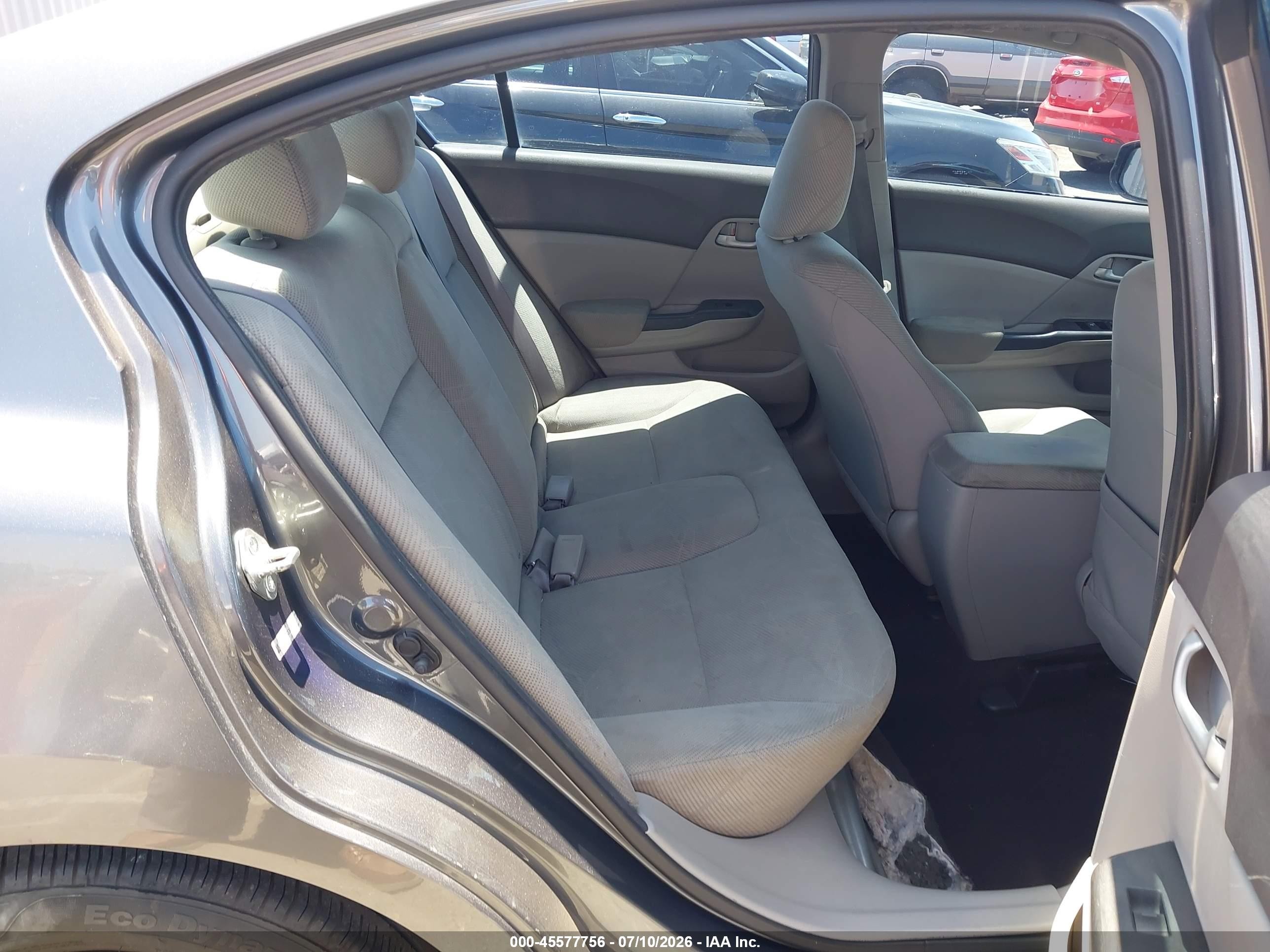 2012 Honda Civic Lx Gray vin: 19XFB2F50CE300989
