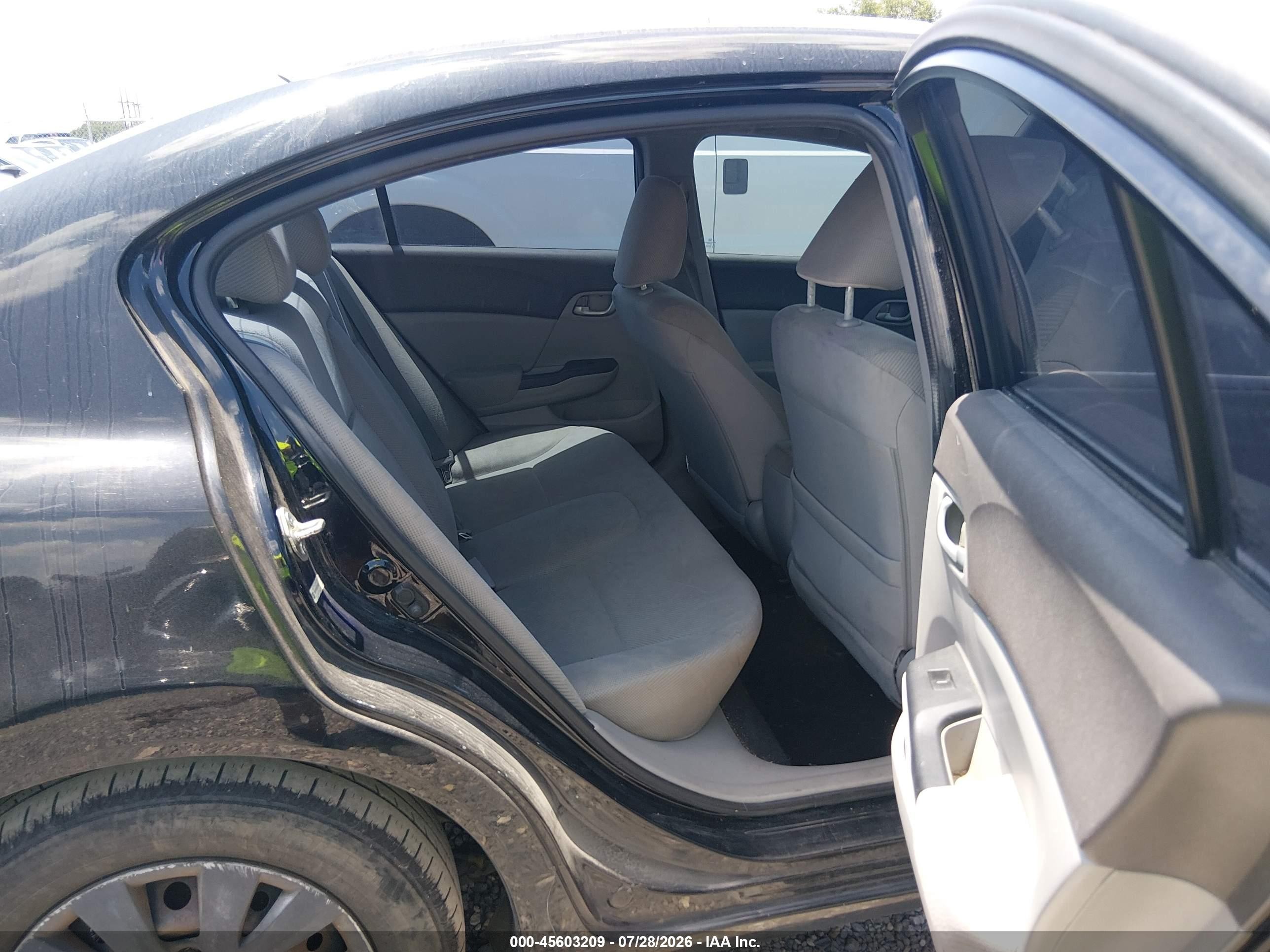 2012 Honda Civic Lx Black vin: 19XFB2F50CE318926