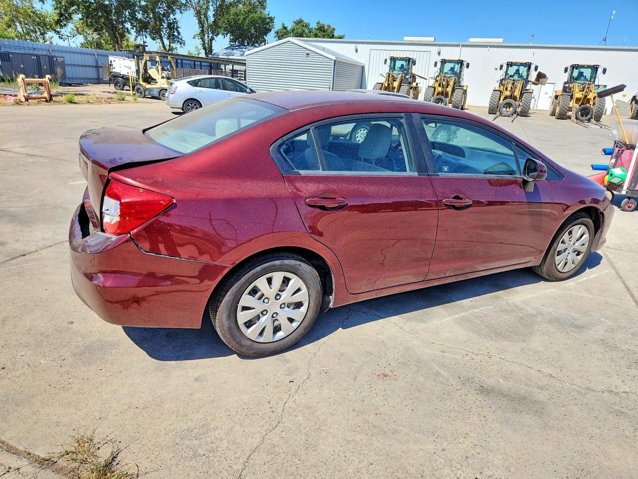 2012 Honda Civic Lx Красный vin: 19XFB2F50CE321017
