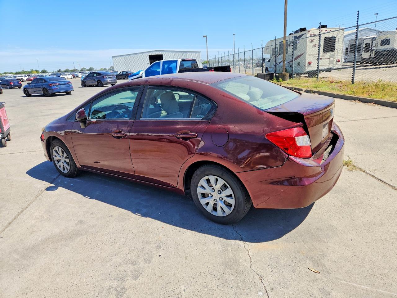2012 Honda Civic Lx Красный vin: 19XFB2F50CE321017