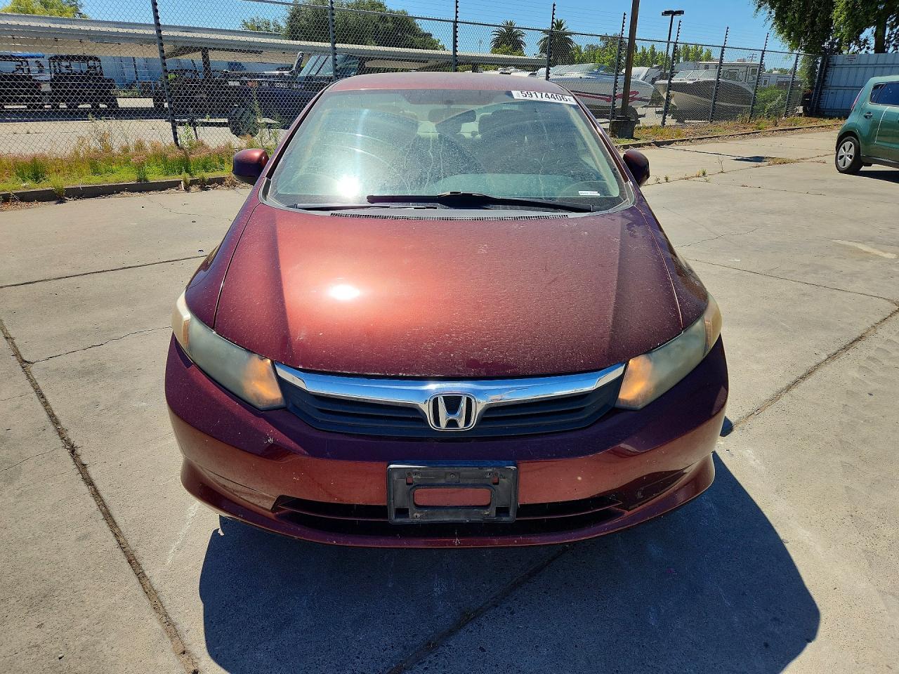 2012 Honda Civic Lx Красный vin: 19XFB2F50CE321017