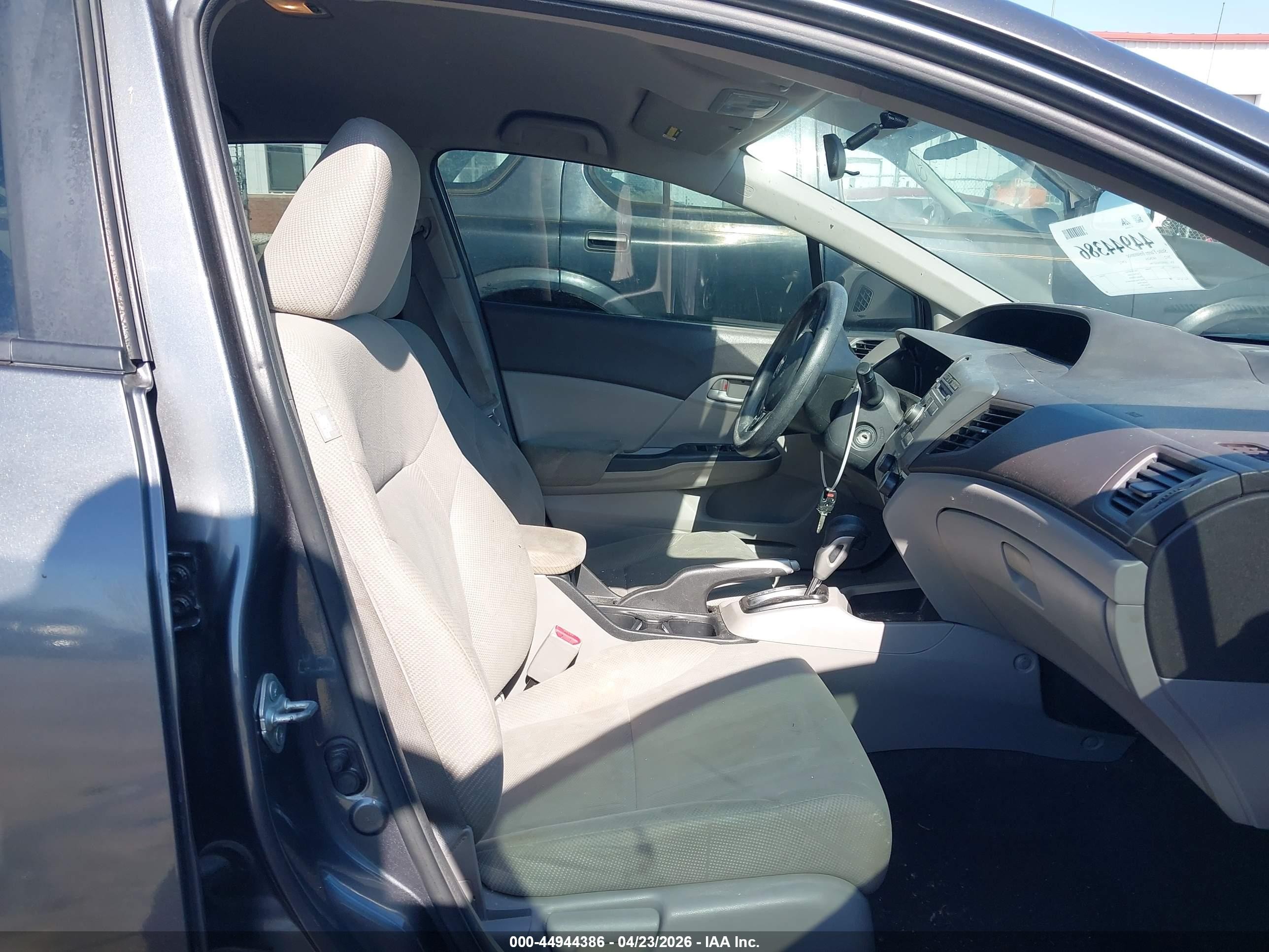 2012 Honda Civic Lx Gray vin: 19XFB2F50CE325584