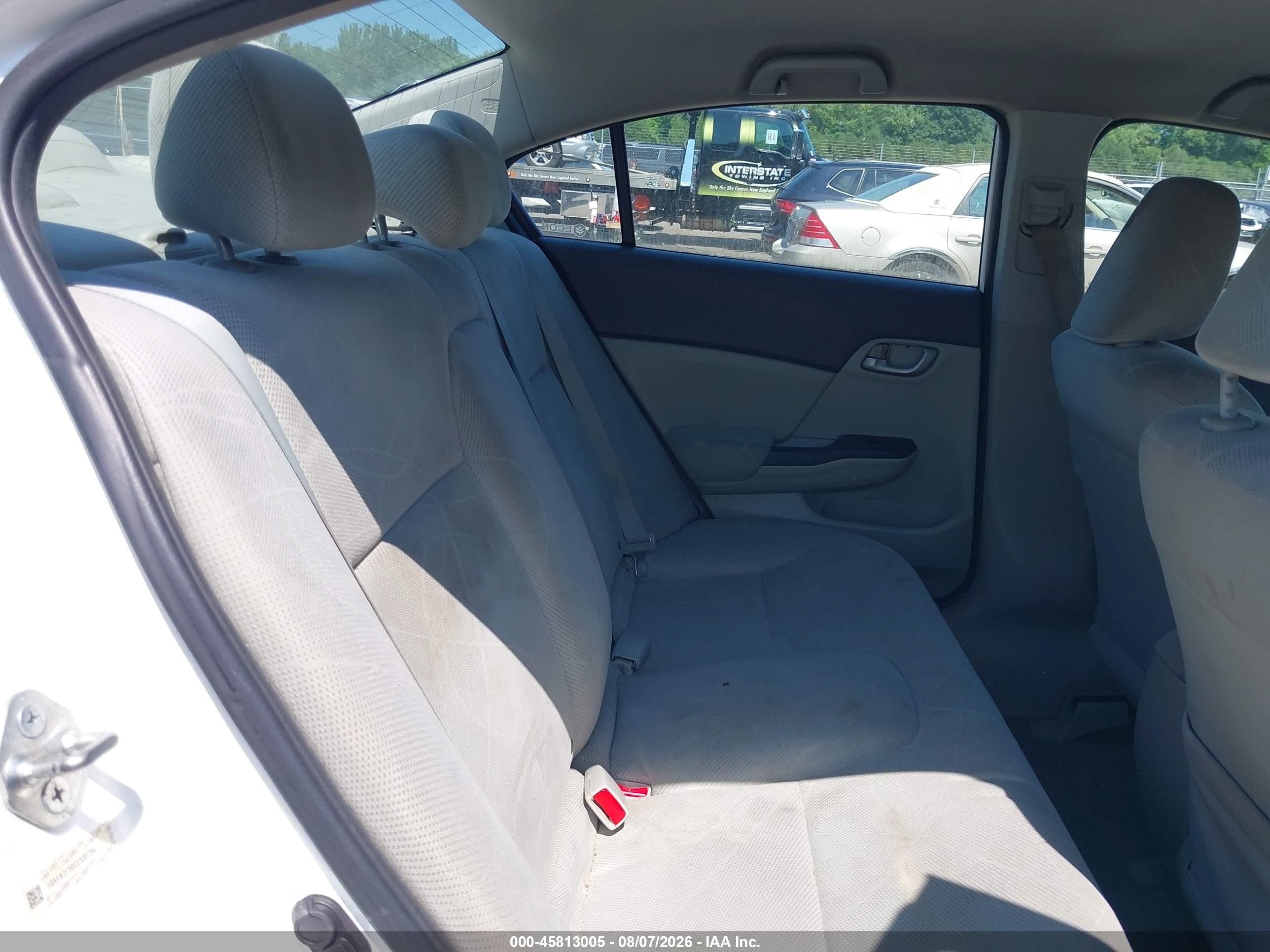2012 Honda Civic Lx White vin: 19XFB2F50CE330784