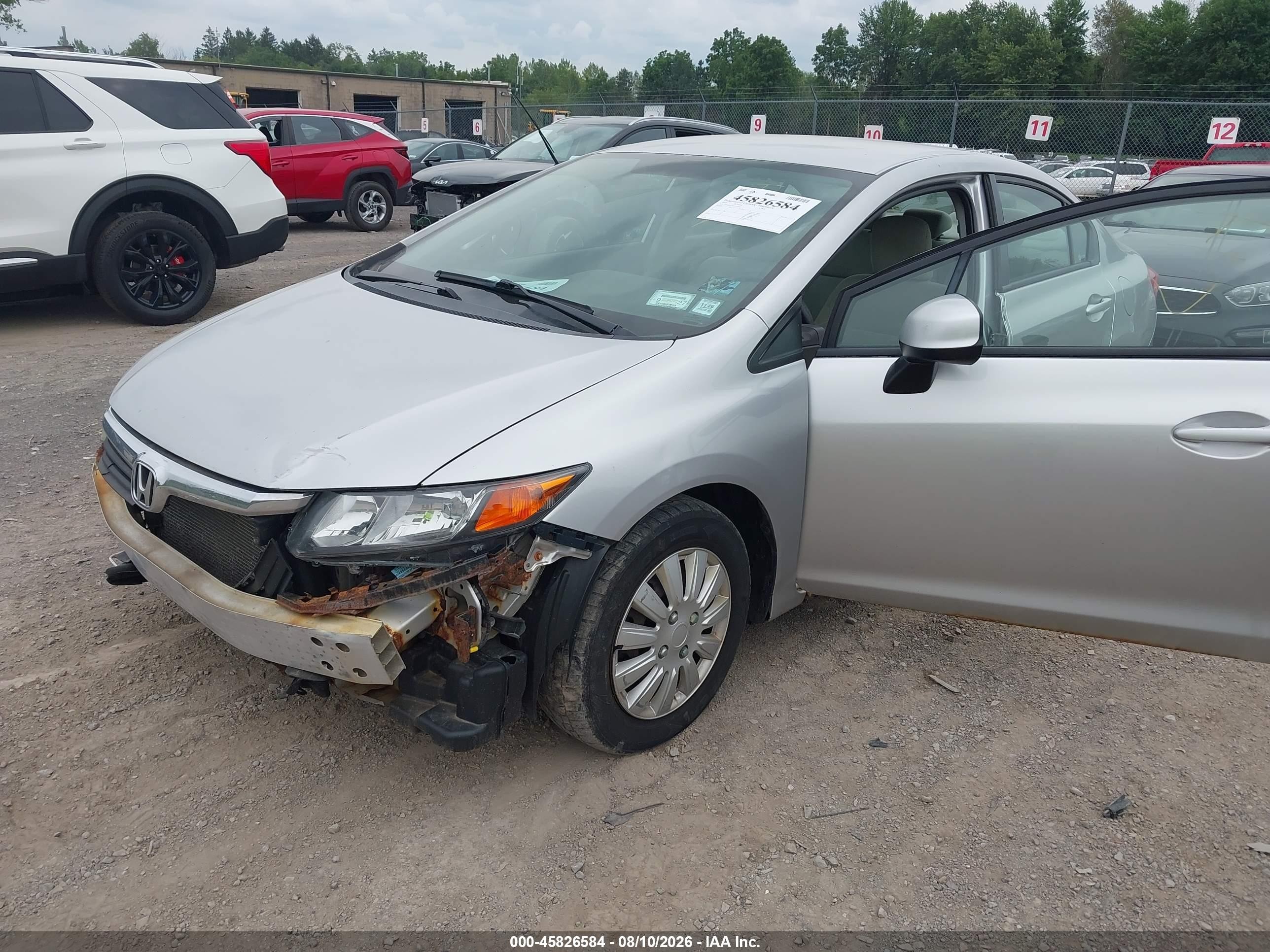 2012 Honda Civic Lx Silver vin: 19XFB2F50CE331644
