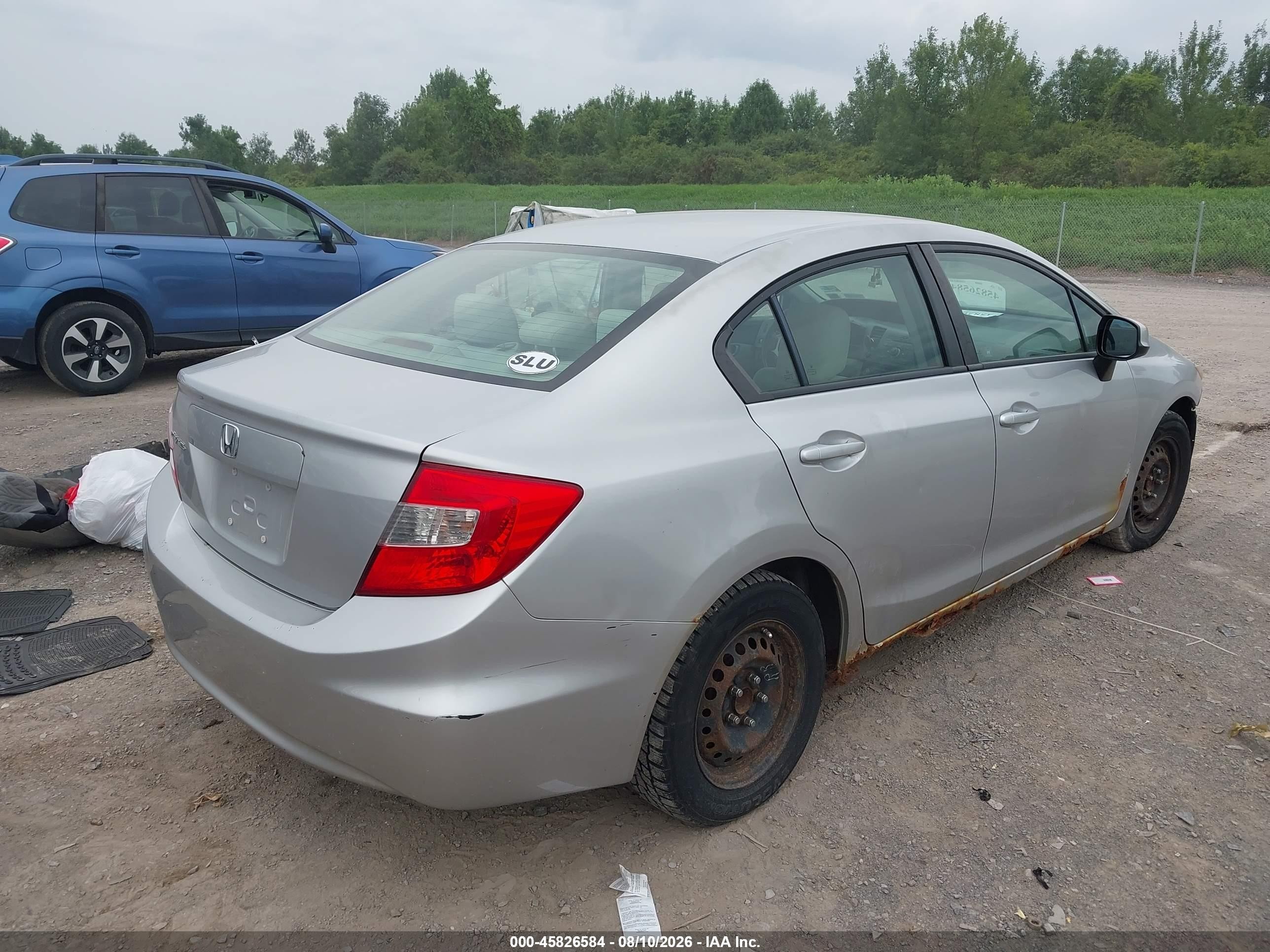 2012 Honda Civic Lx Silver vin: 19XFB2F50CE331644