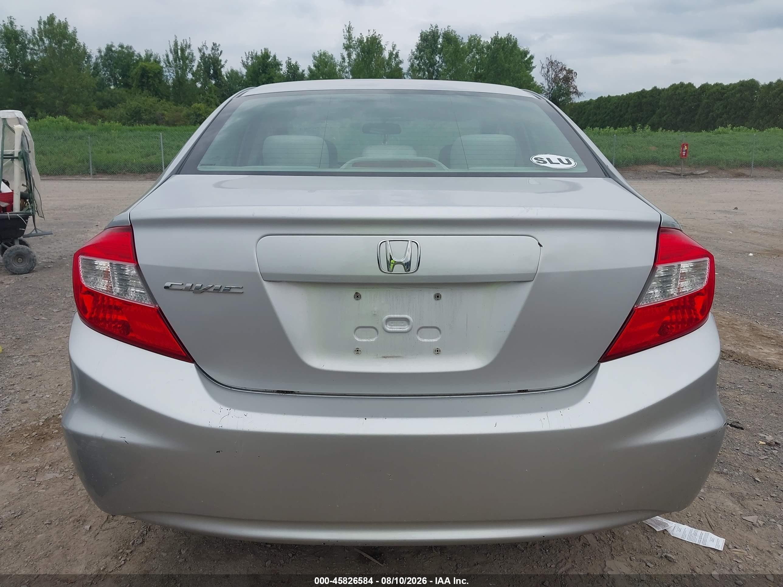 2012 Honda Civic Lx Silver vin: 19XFB2F50CE331644
