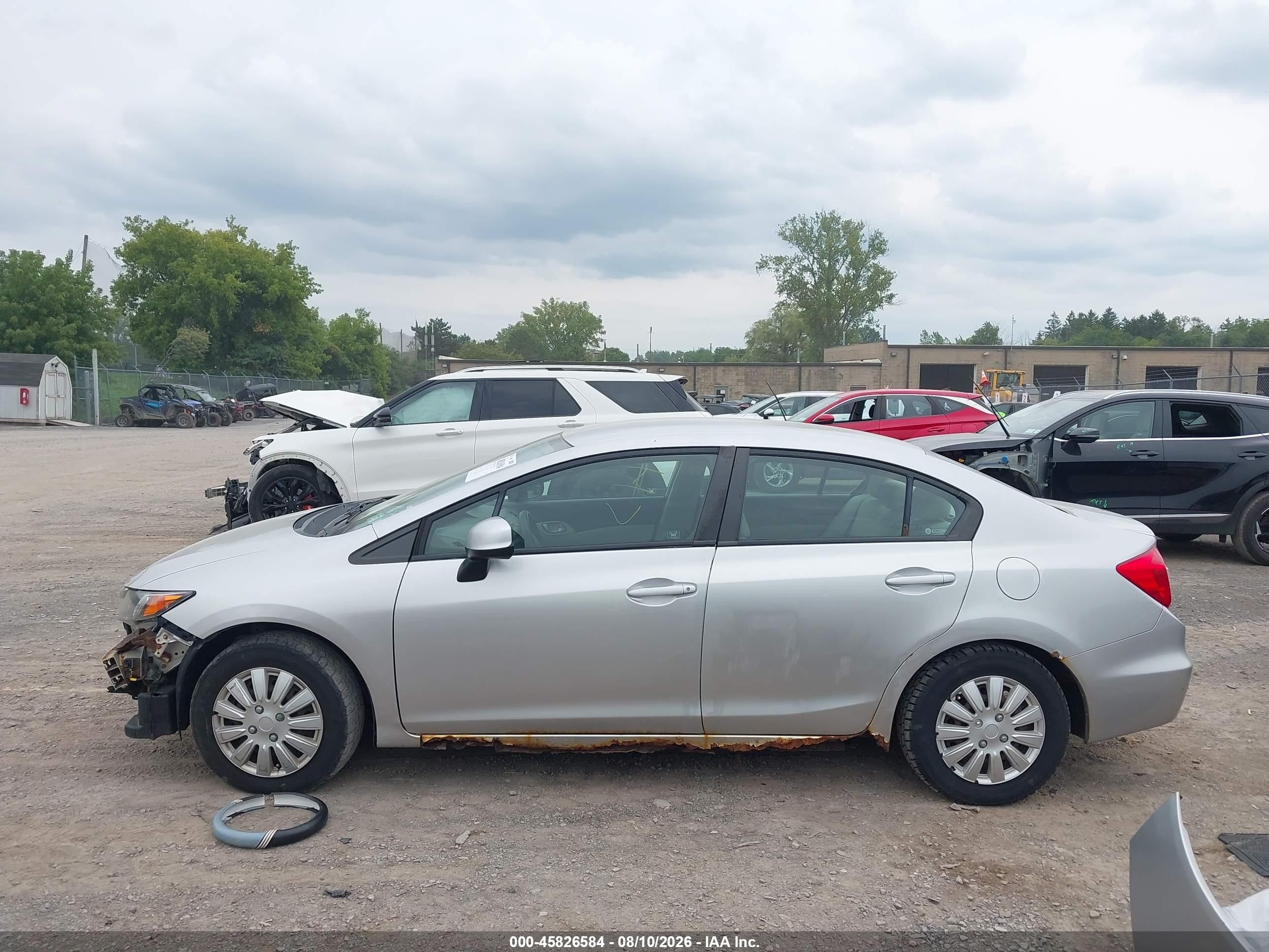 2012 Honda Civic Lx Silver vin: 19XFB2F50CE331644