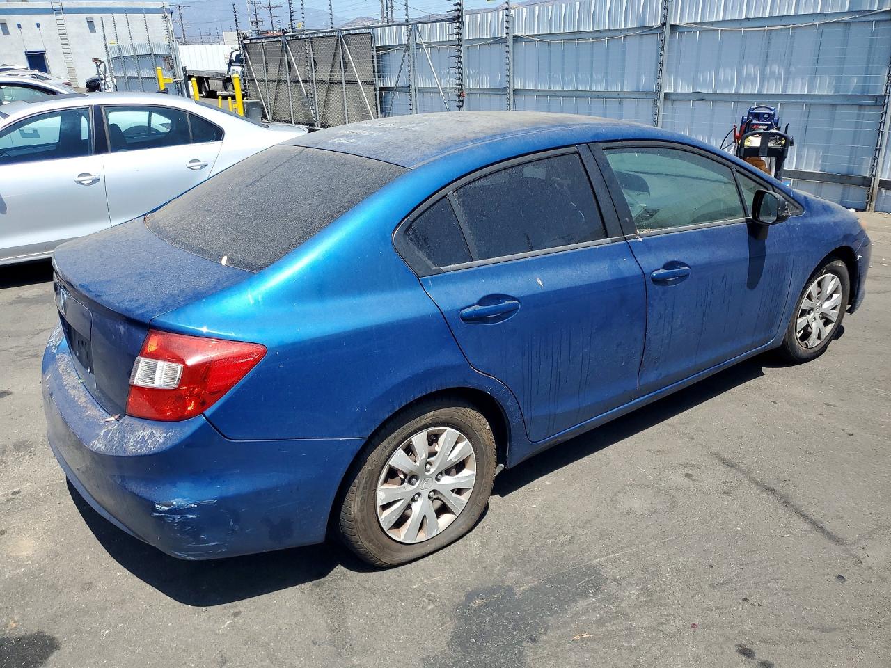 2012 Honda Civic Lx Синий vin: 19XFB2F50CE333197