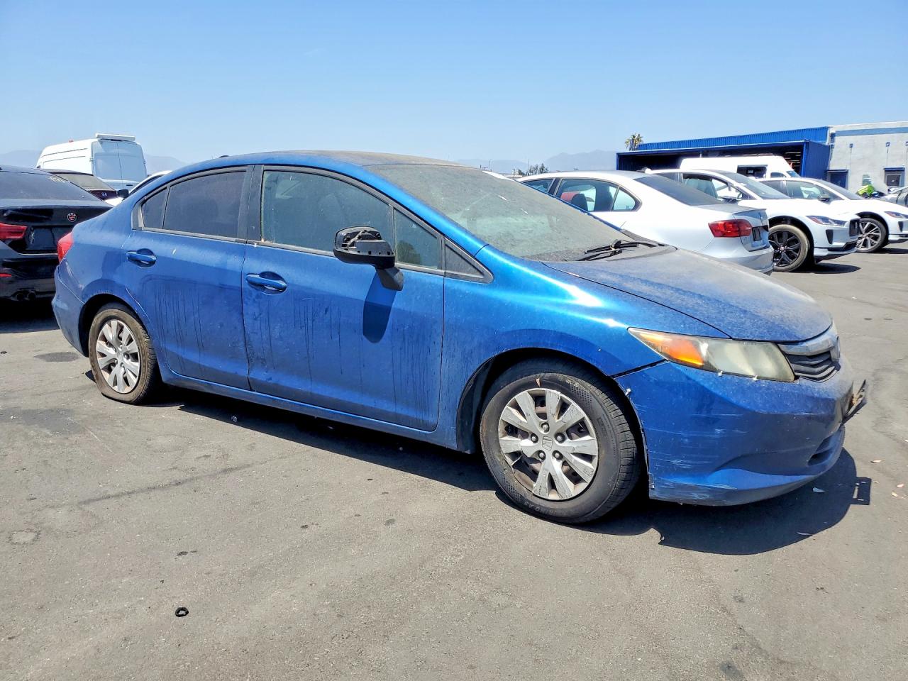 2012 Honda Civic Lx Синий vin: 19XFB2F50CE333197
