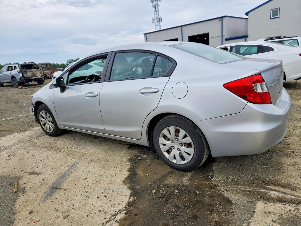 2012 Honda Civic Lx Silver vin: 19XFB2F50CE347715
