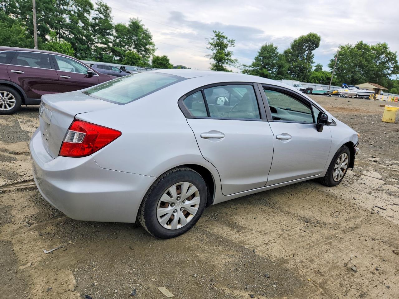 2012 Honda Civic Lx Silver vin: 19XFB2F50CE347715