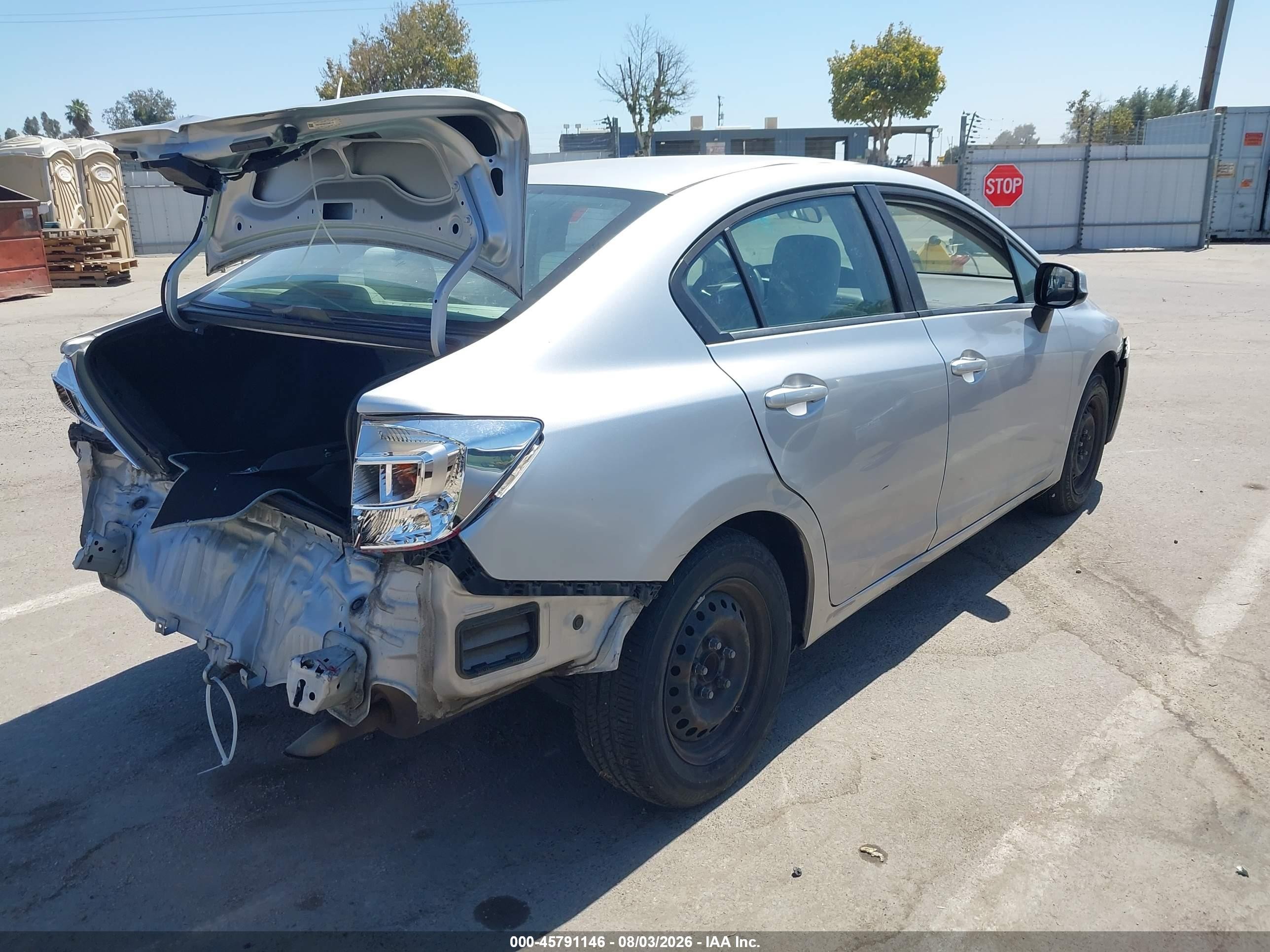 2012 Honda Civic Lx Silver vin: 19XFB2F50CE348119