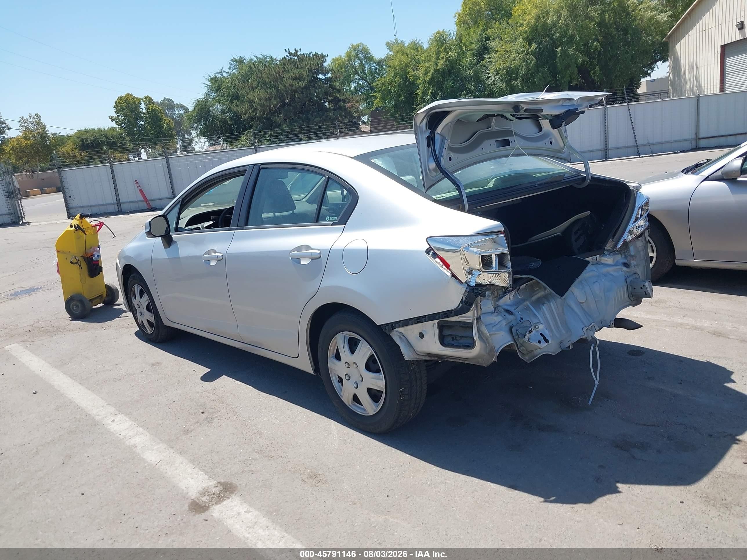 2012 Honda Civic Lx Silver vin: 19XFB2F50CE348119