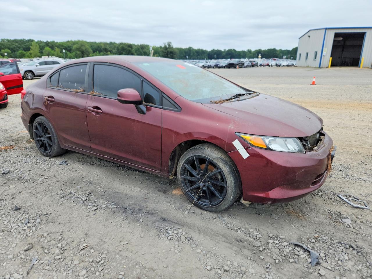 2012 Honda Civic Lx Бордовый vin: 19XFB2F50CE366121