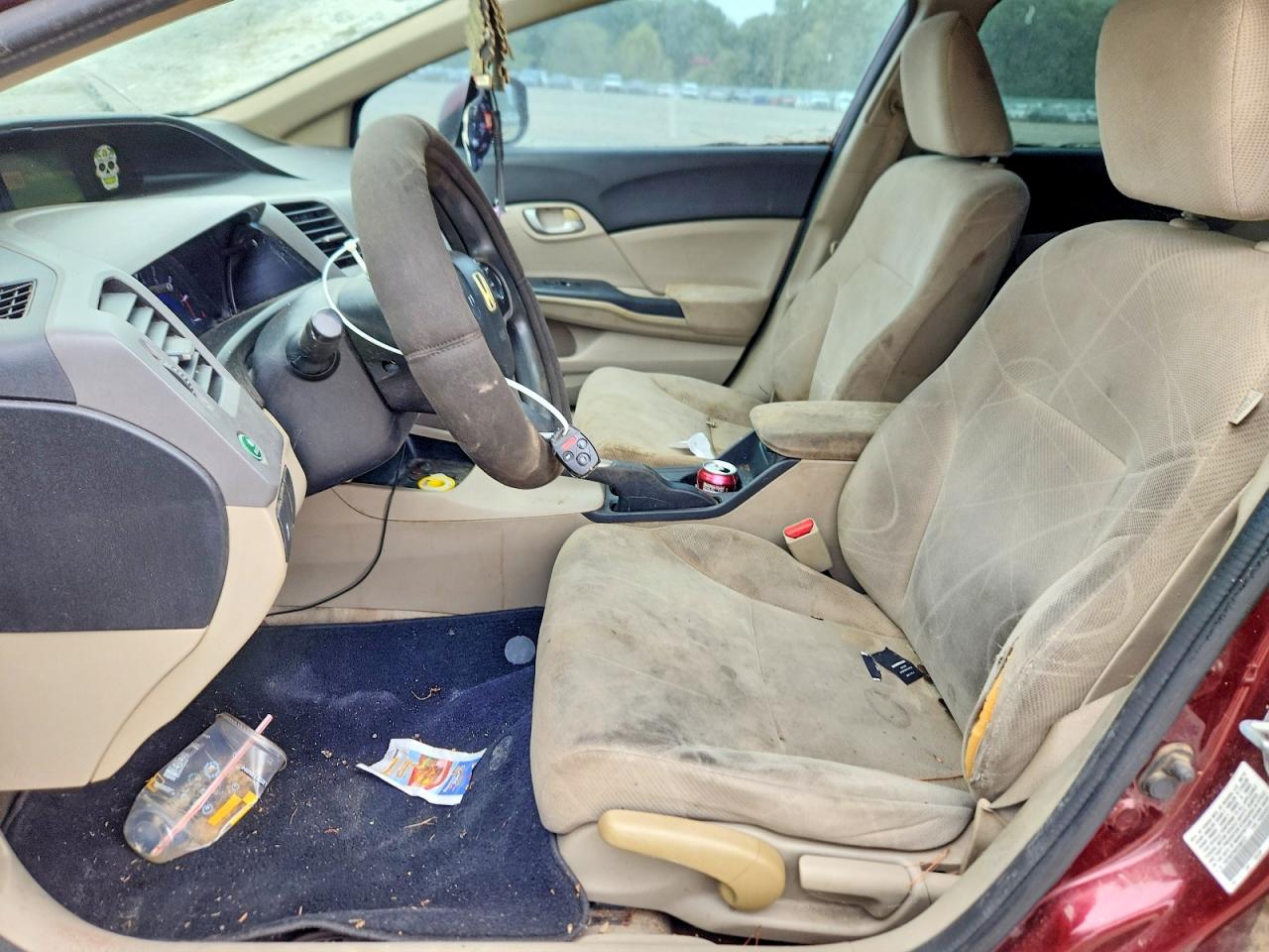 2012 Honda Civic Lx Бордовый vin: 19XFB2F50CE366121