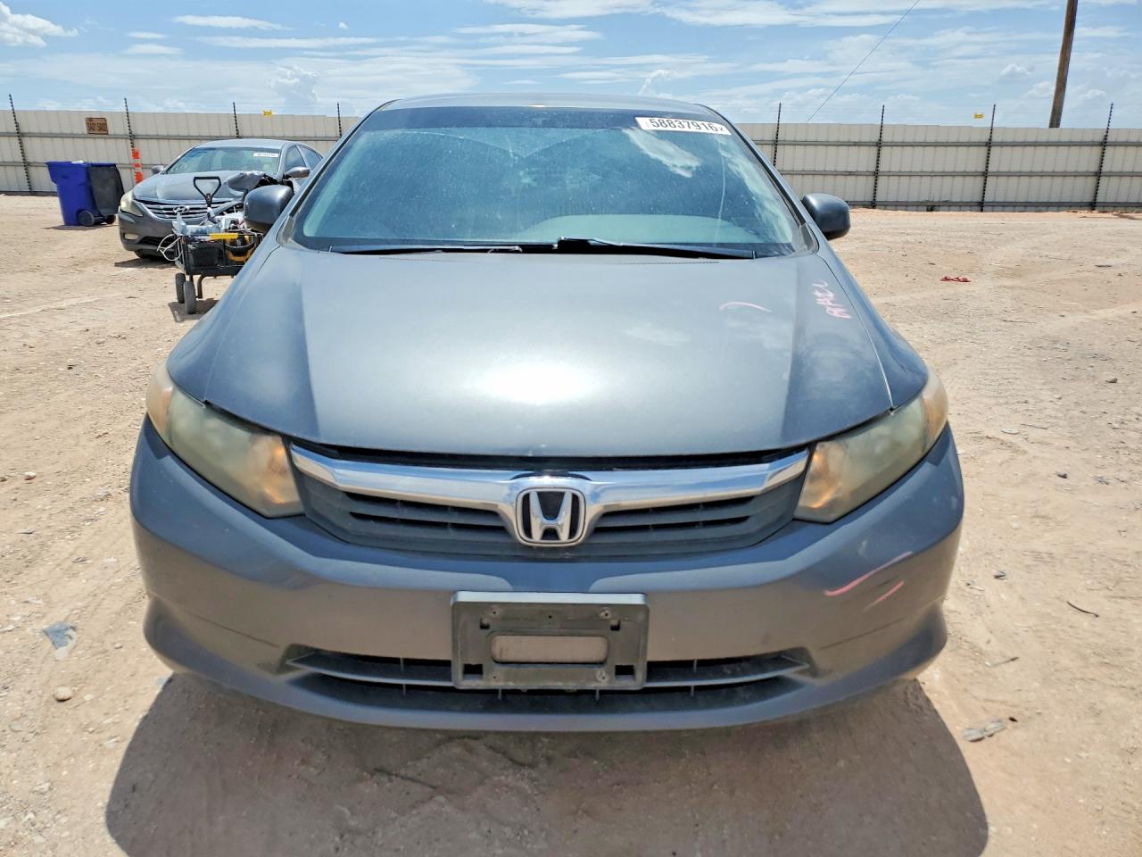 2012 Honda Civic Lx Gray vin: 19XFB2F50CE372436