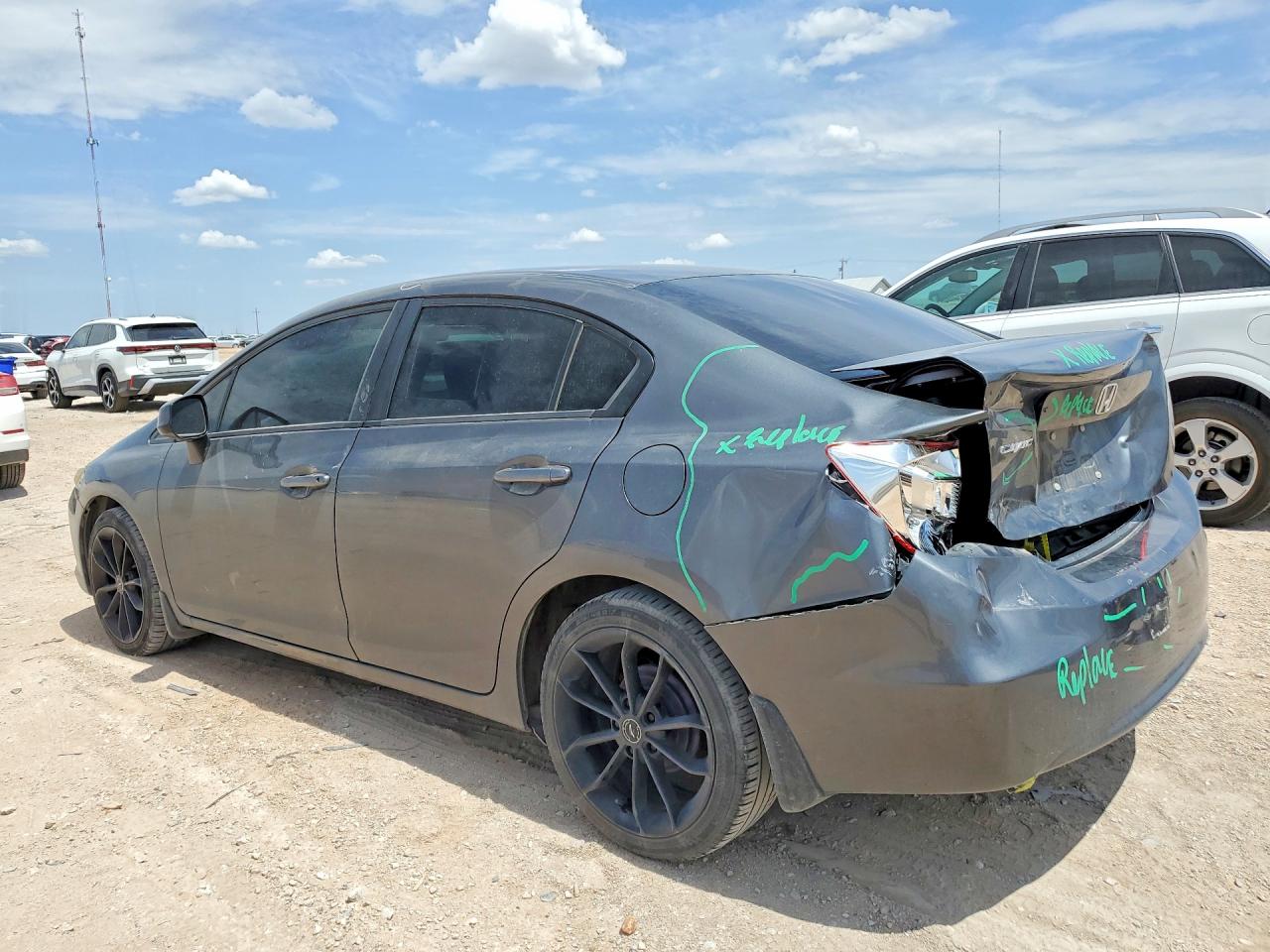 2012 Honda Civic Lx Gray vin: 19XFB2F50CE372436