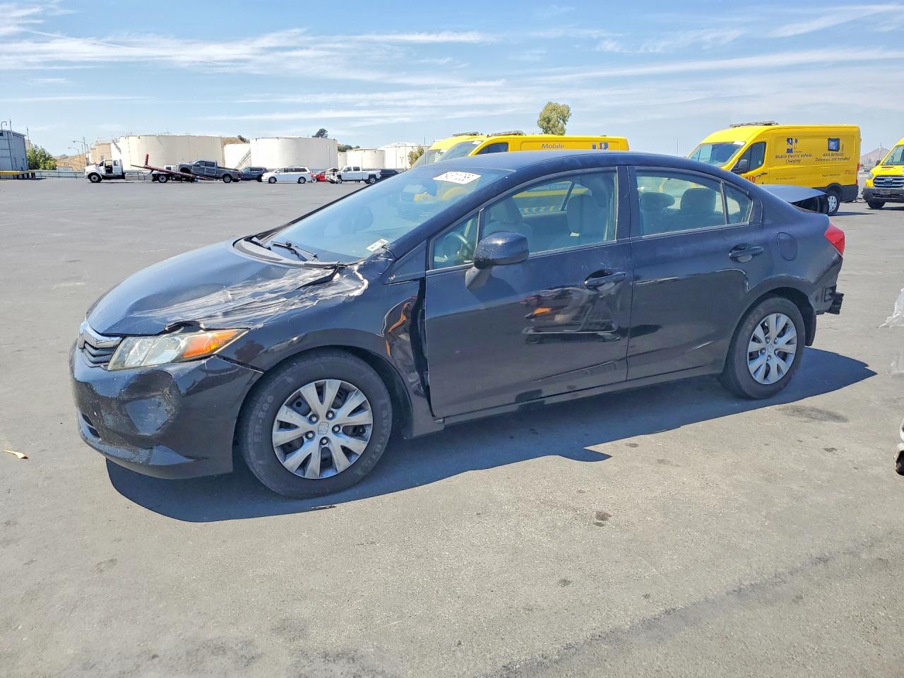 2012 Honda Civic Lx Черный vin: 19XFB2F50CE392766