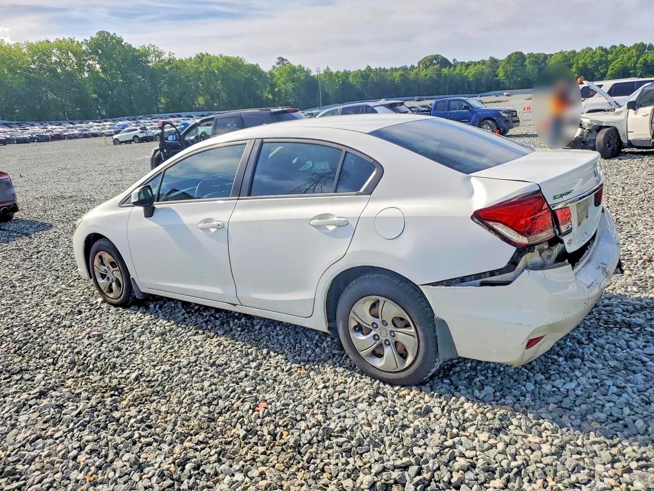 2013 Honda Civic Lx White vin: 19XFB2F50DE003111