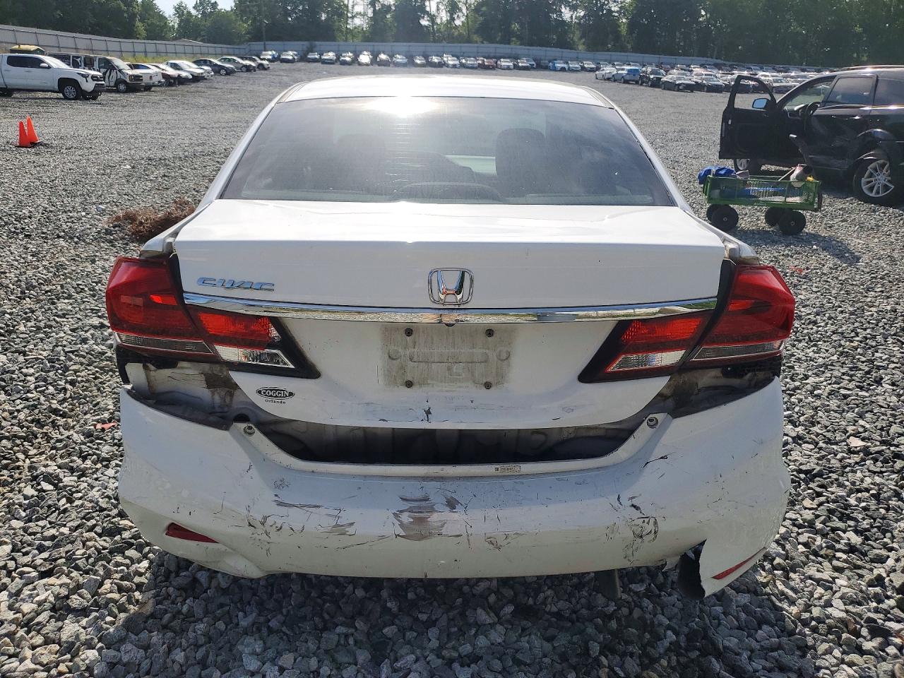 2013 Honda Civic Lx White vin: 19XFB2F50DE003111