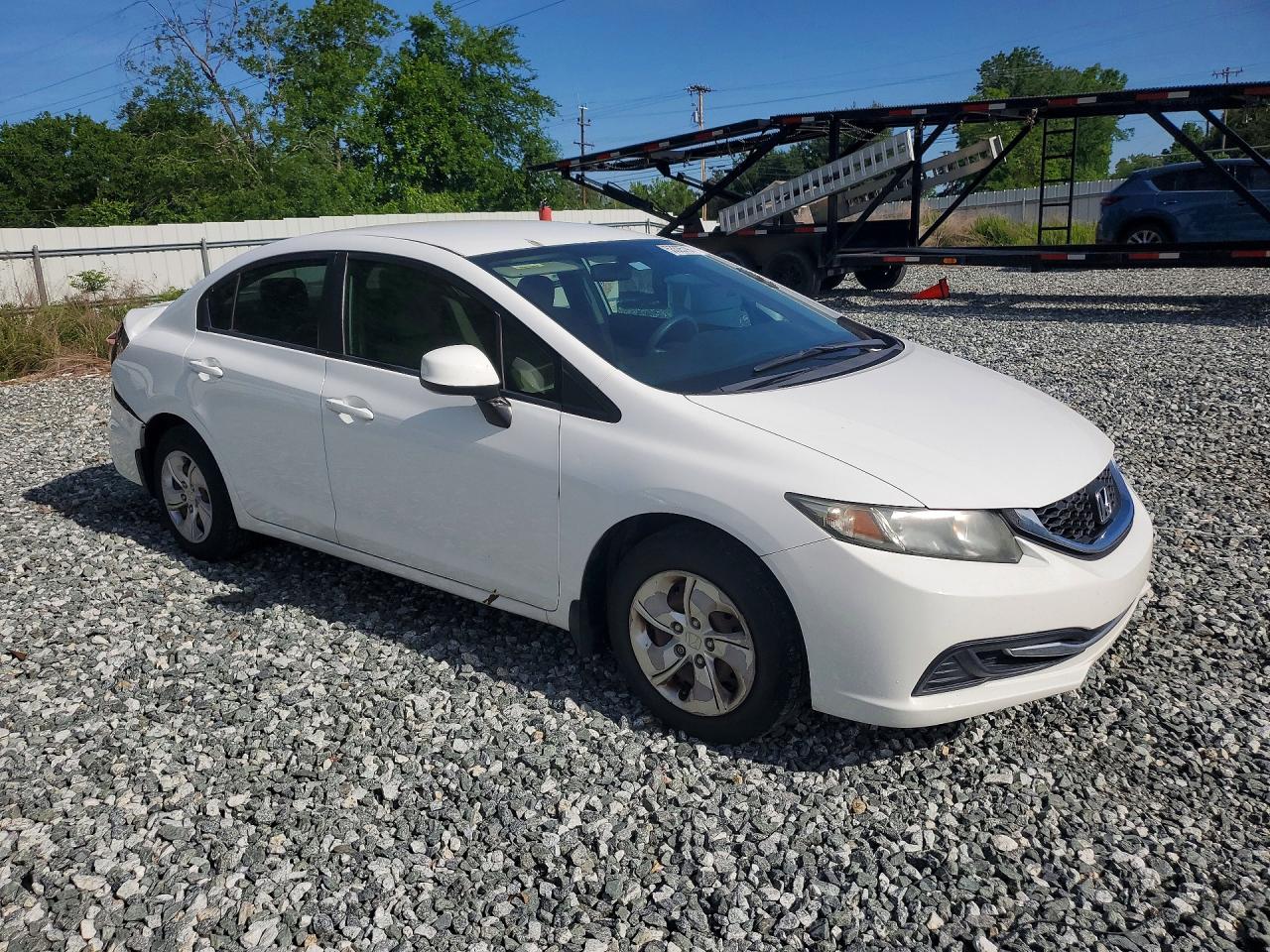 2013 Honda Civic Lx White vin: 19XFB2F50DE003111
