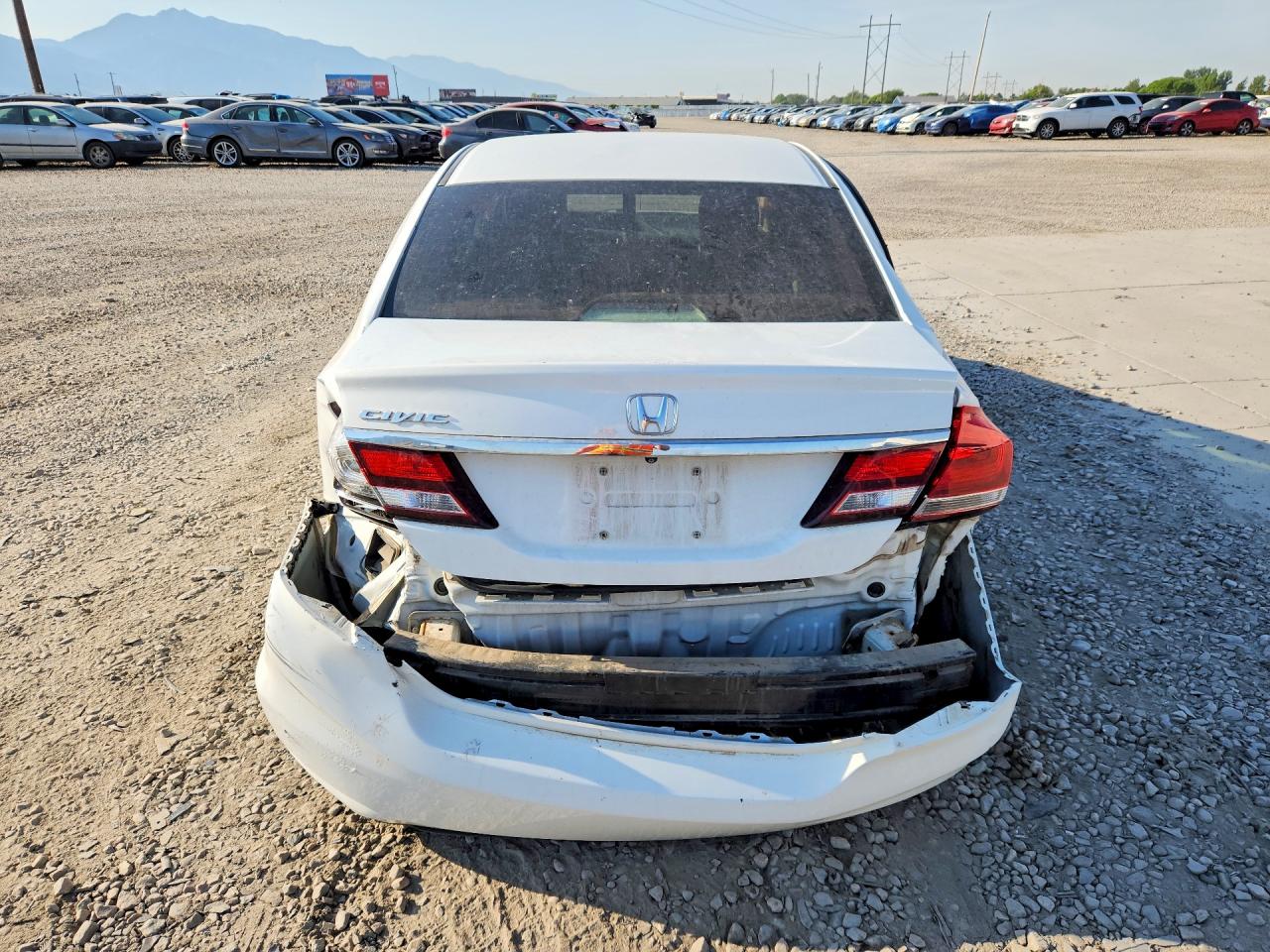 2013 Honda Civic Lx White vin: 19XFB2F50DE025402