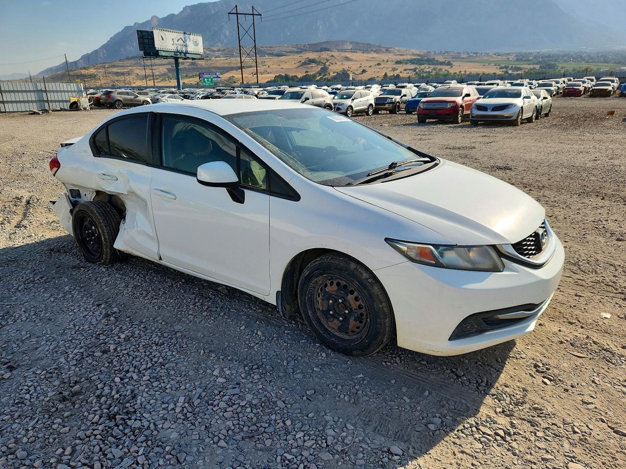 2013 Honda Civic Lx White vin: 19XFB2F50DE025402