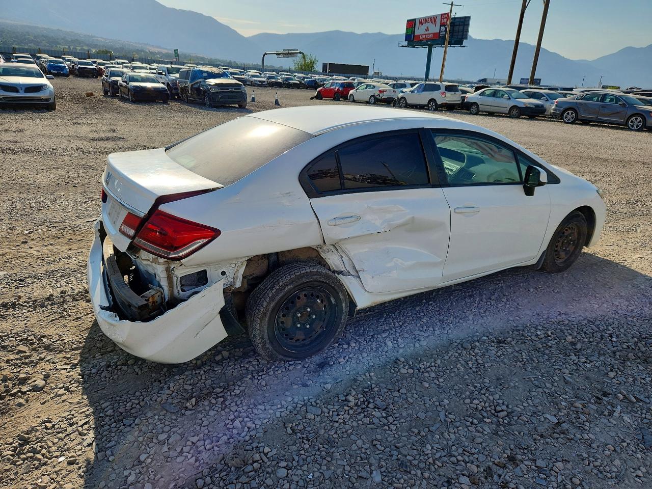 2013 Honda Civic Lx White vin: 19XFB2F50DE025402