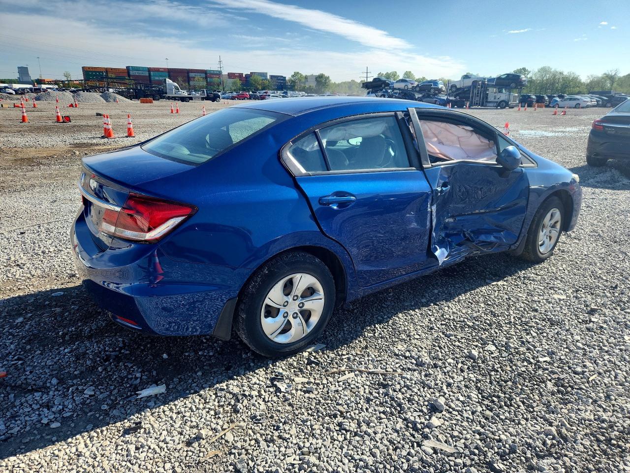 2013 Honda Civic Lx Blue vin: 19XFB2F50DE031751