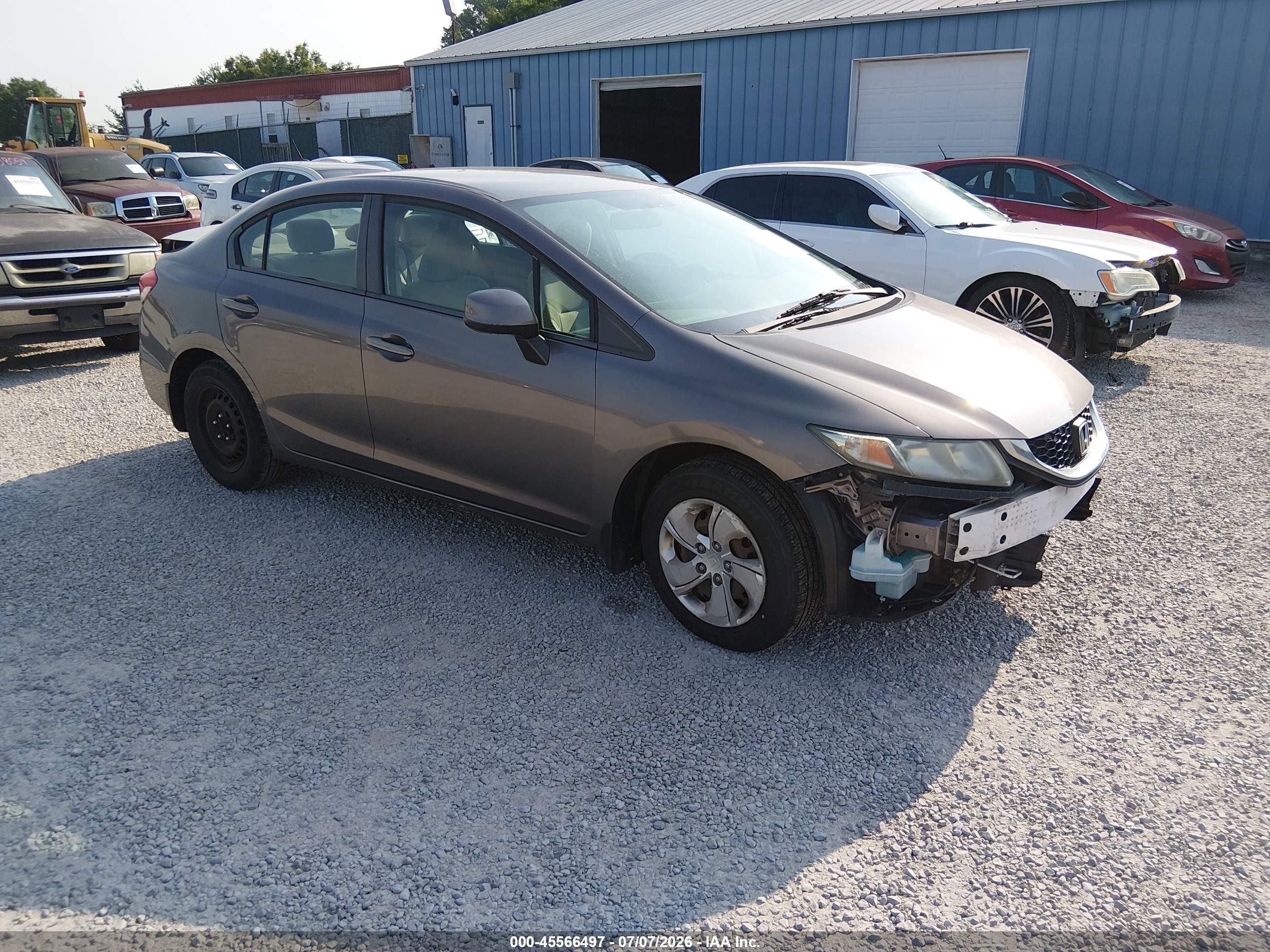 2013 Honda Civic Lx Silver vin: 19XFB2F50DE032561