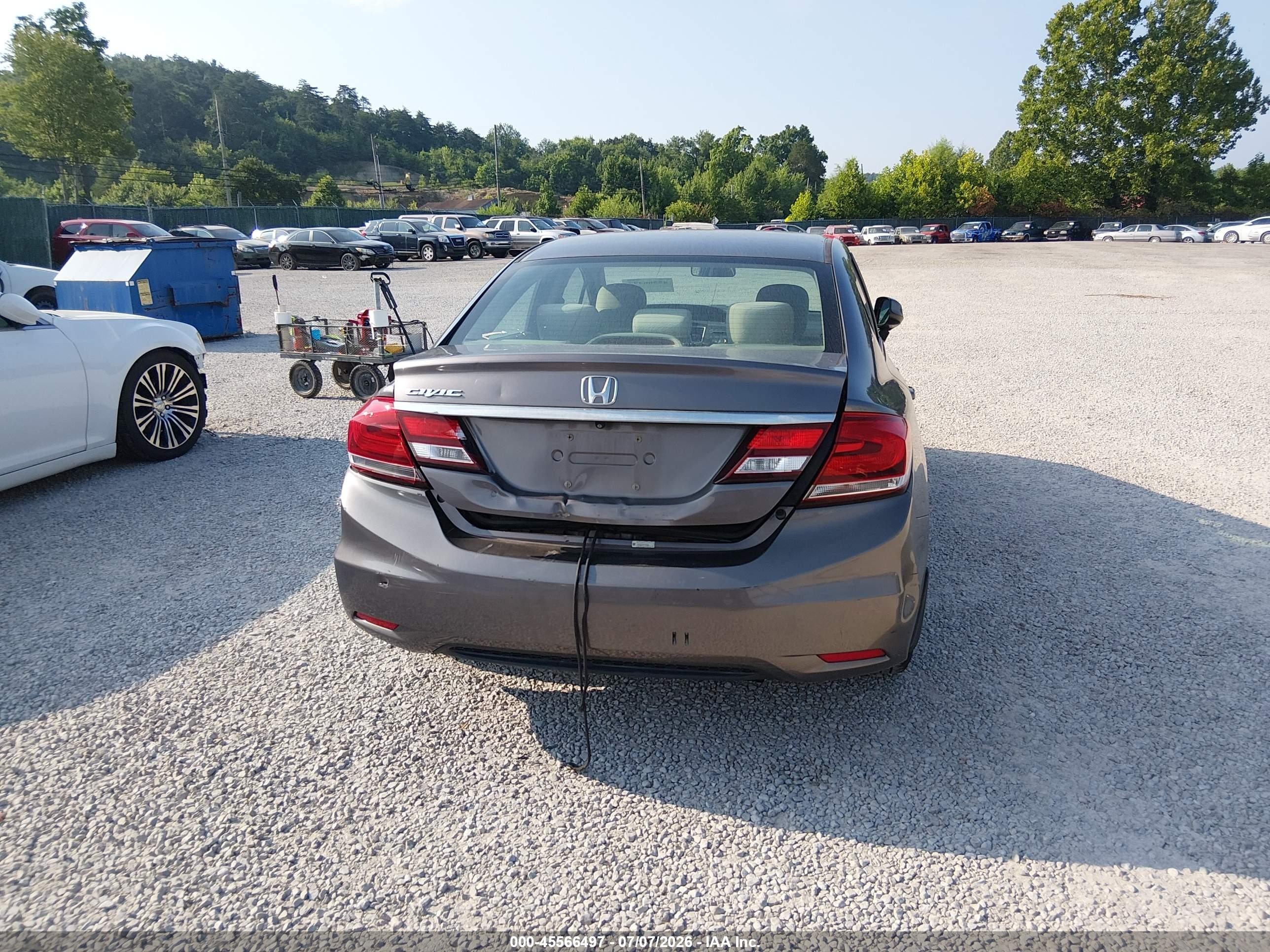 2013 Honda Civic Lx Silver vin: 19XFB2F50DE032561