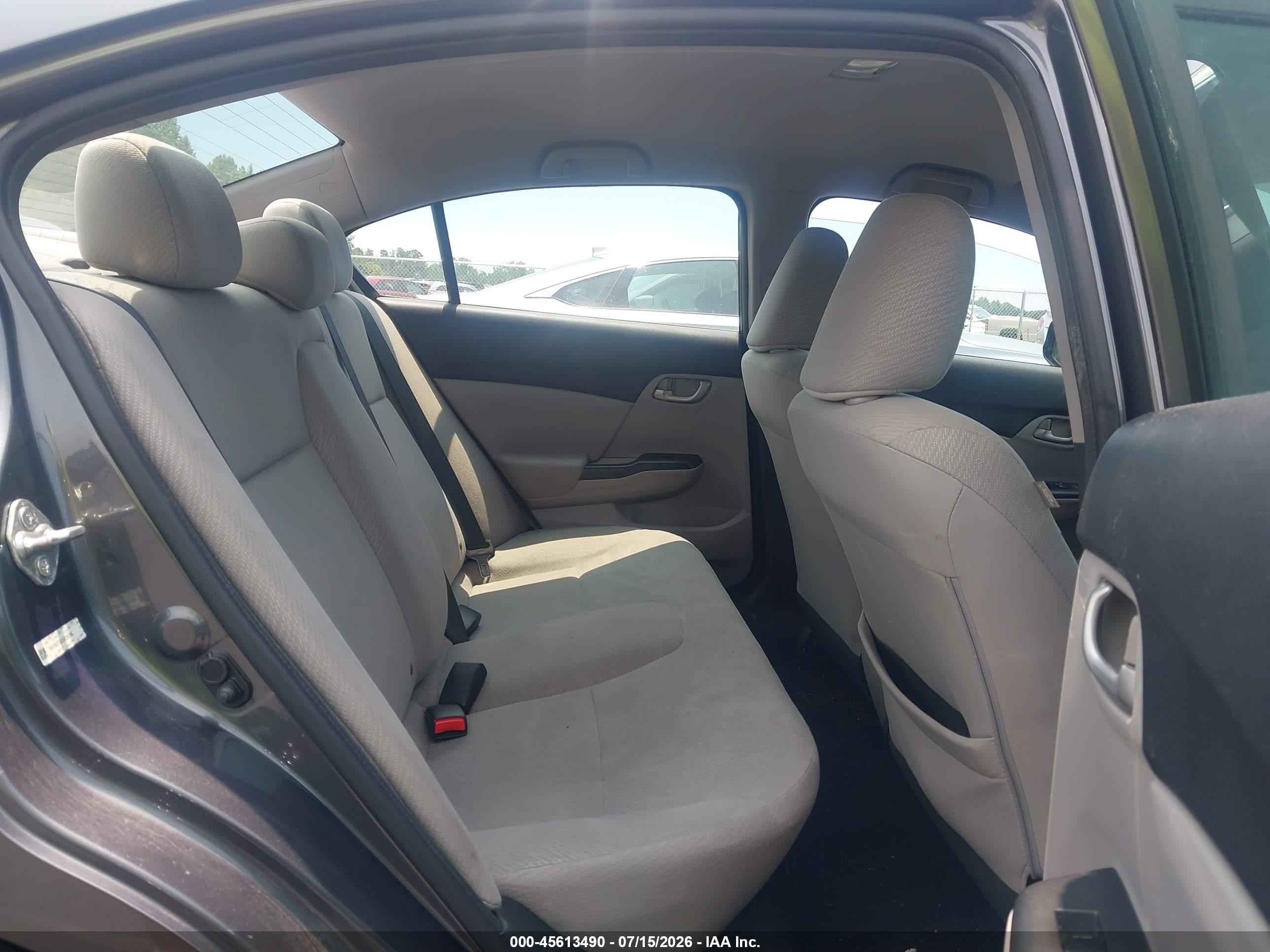 2013 Honda Civic Lx Gray vin: 19XFB2F50DE035296