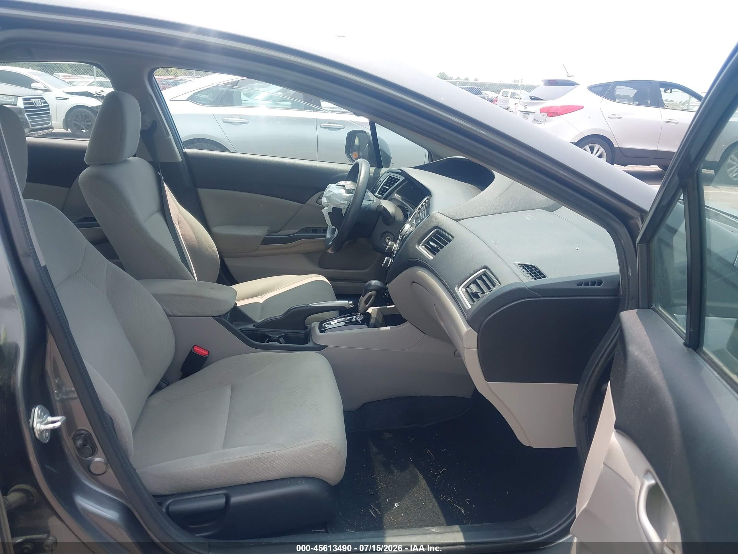 2013 Honda Civic Lx Gray vin: 19XFB2F50DE035296