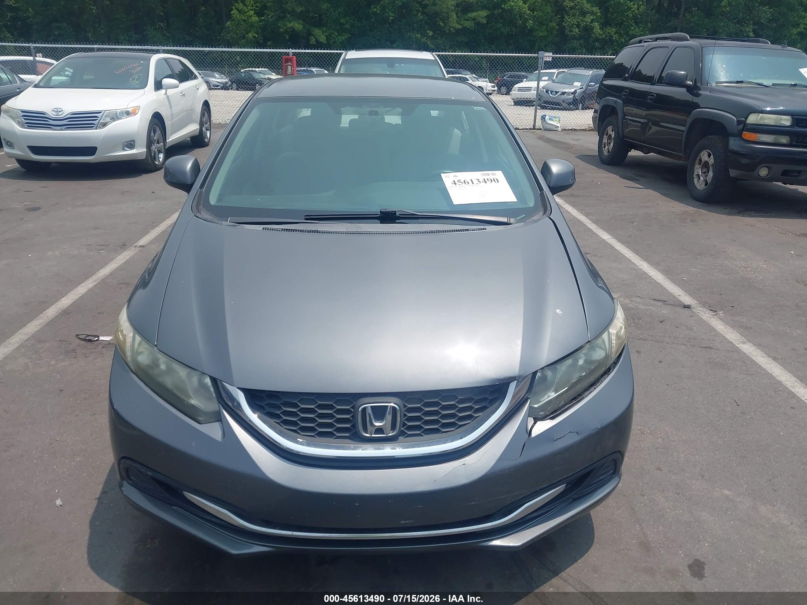2013 Honda Civic Lx Gray vin: 19XFB2F50DE035296