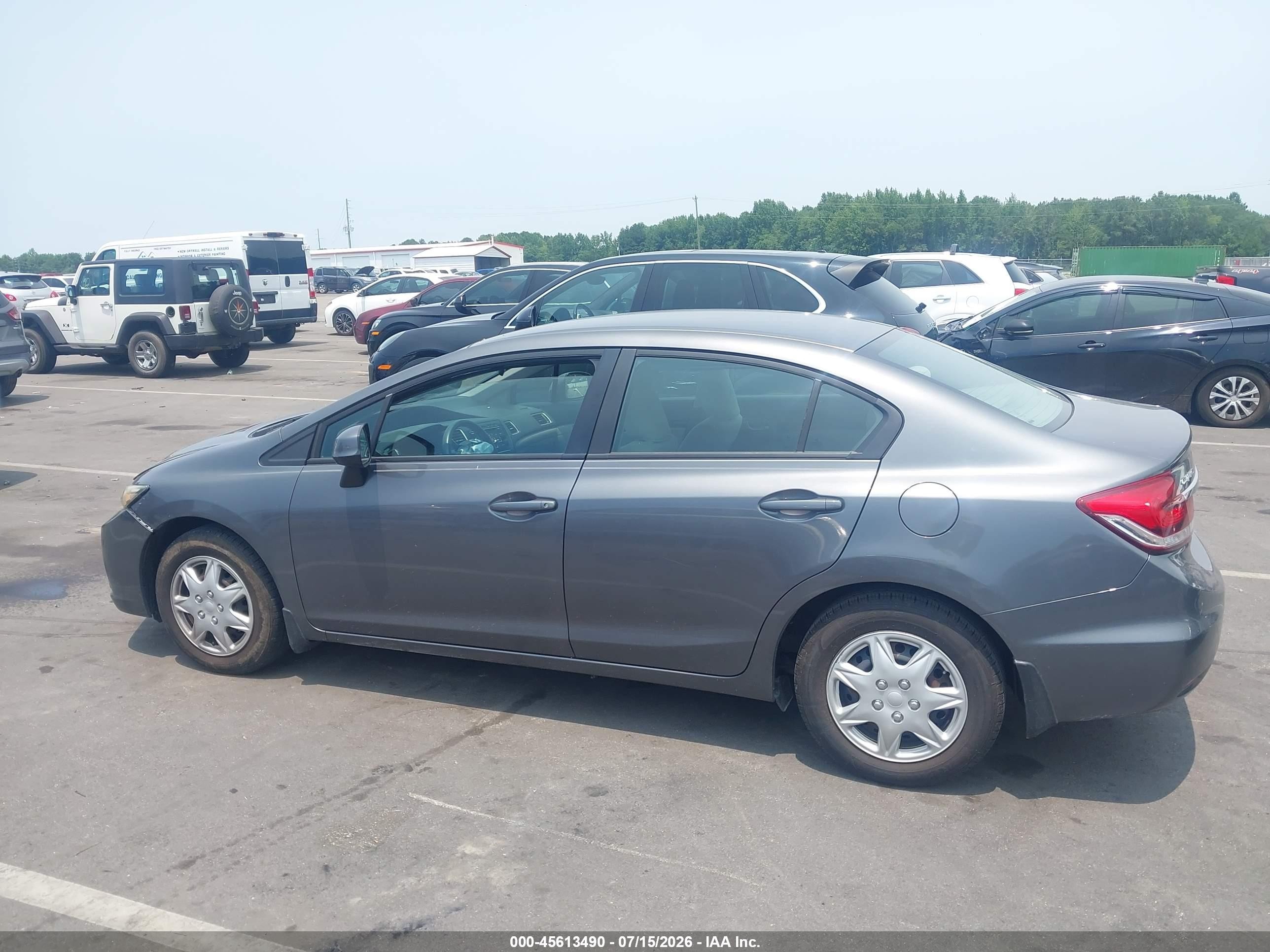 2013 Honda Civic Lx Gray vin: 19XFB2F50DE035296