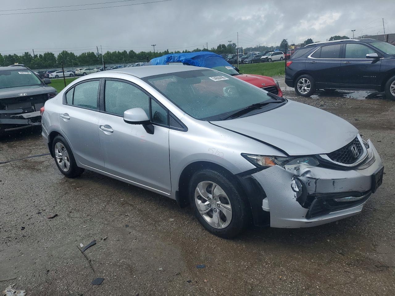 2013 Honda Civic Lx Silver vin: 19XFB2F50DE040093