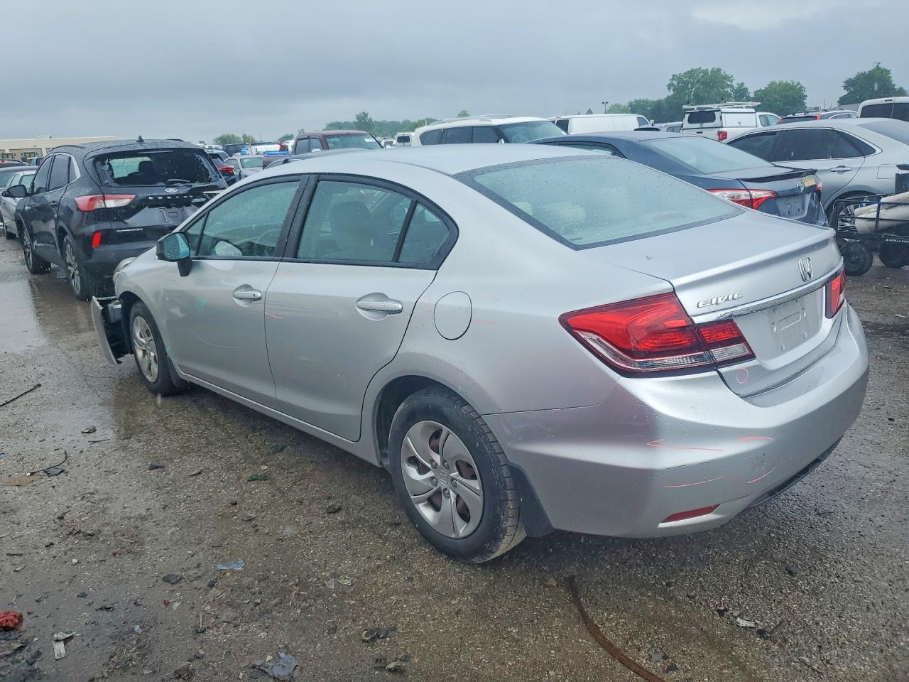 2013 Honda Civic Lx Silver vin: 19XFB2F50DE040093
