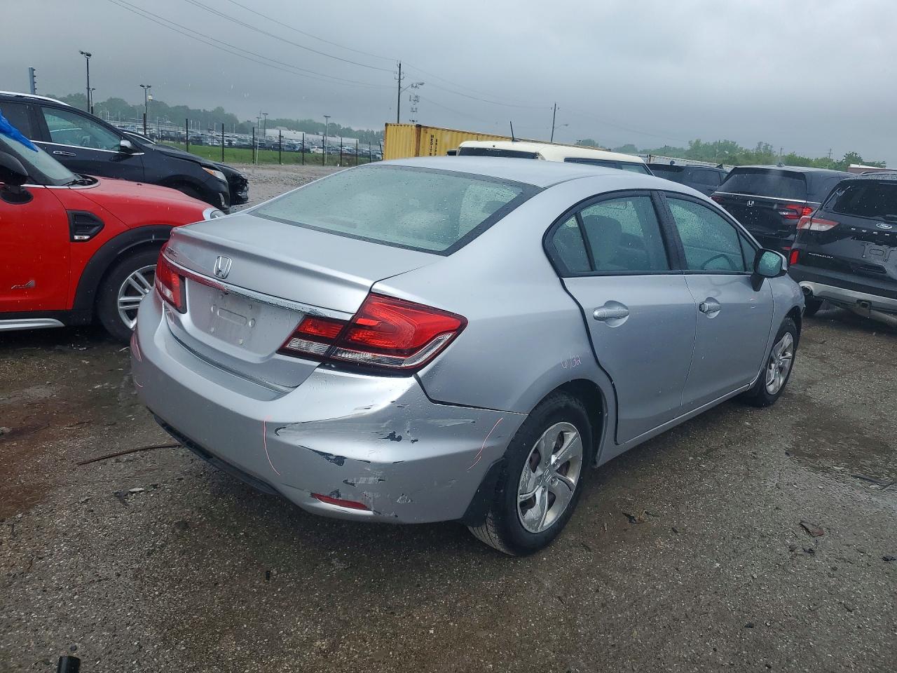 2013 Honda Civic Lx Silver vin: 19XFB2F50DE040093