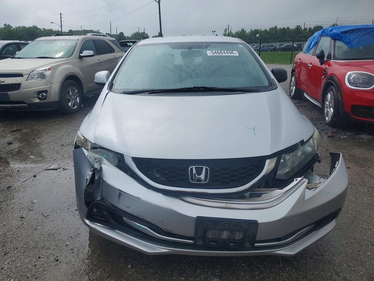 2013 Honda Civic Lx Silver vin: 19XFB2F50DE040093