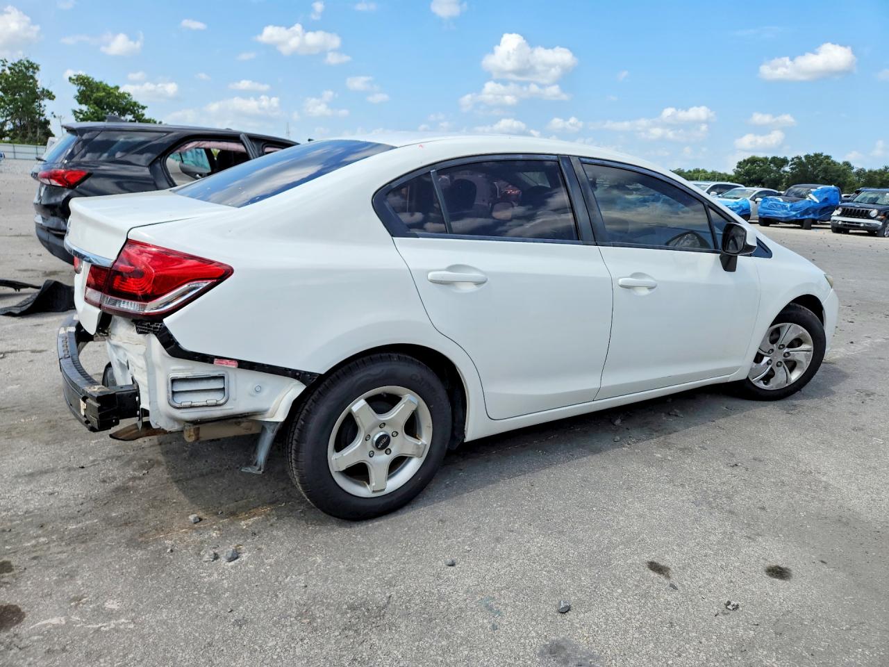 2013 Honda Civic Lx White vin: 19XFB2F50DE040854