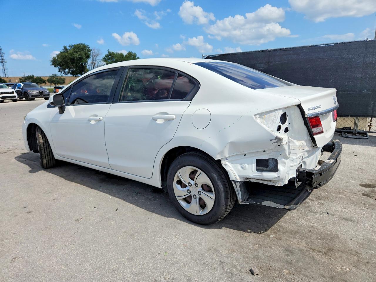2013 Honda Civic Lx White vin: 19XFB2F50DE040854