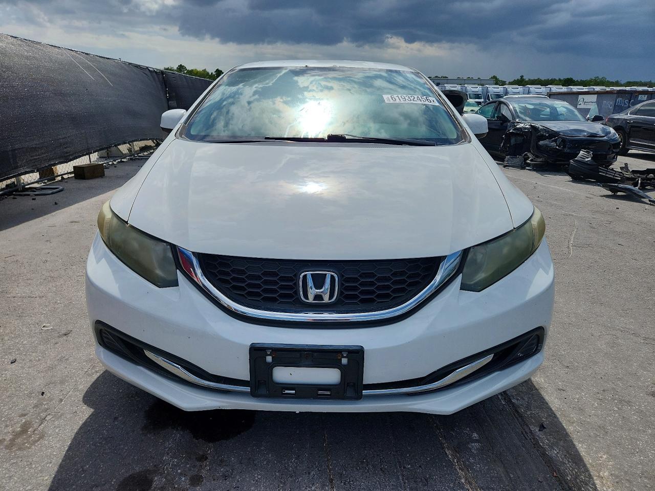 2013 Honda Civic Lx White vin: 19XFB2F50DE040854