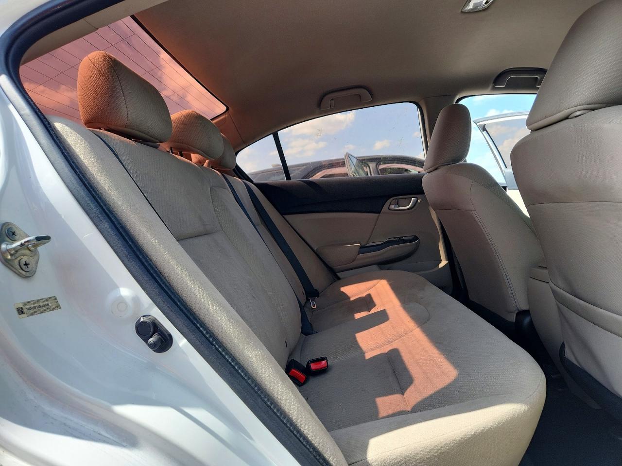 2013 Honda Civic Lx White vin: 19XFB2F50DE040854