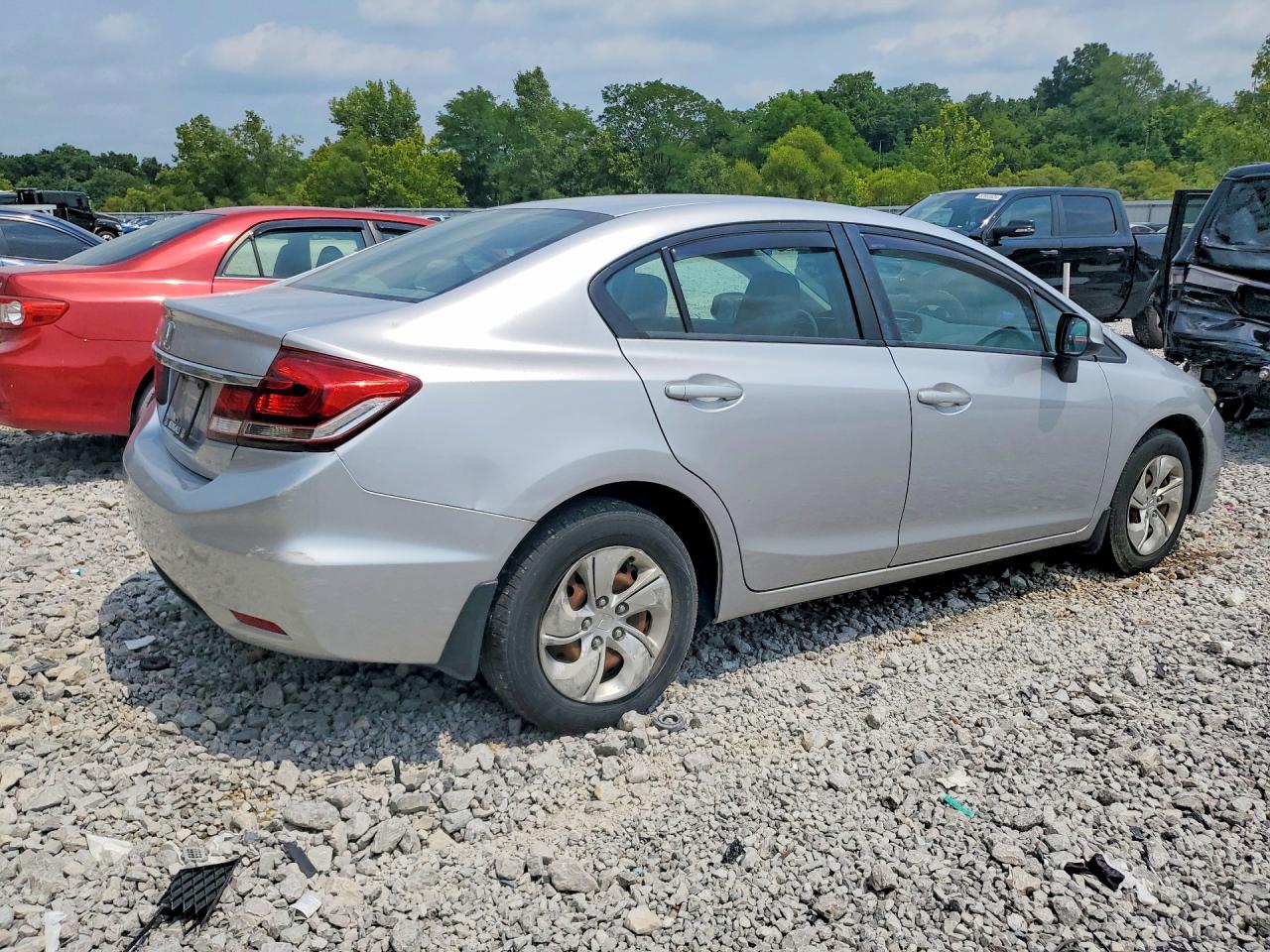2013 Honda Civic Lx Silver vin: 19XFB2F50DE052860