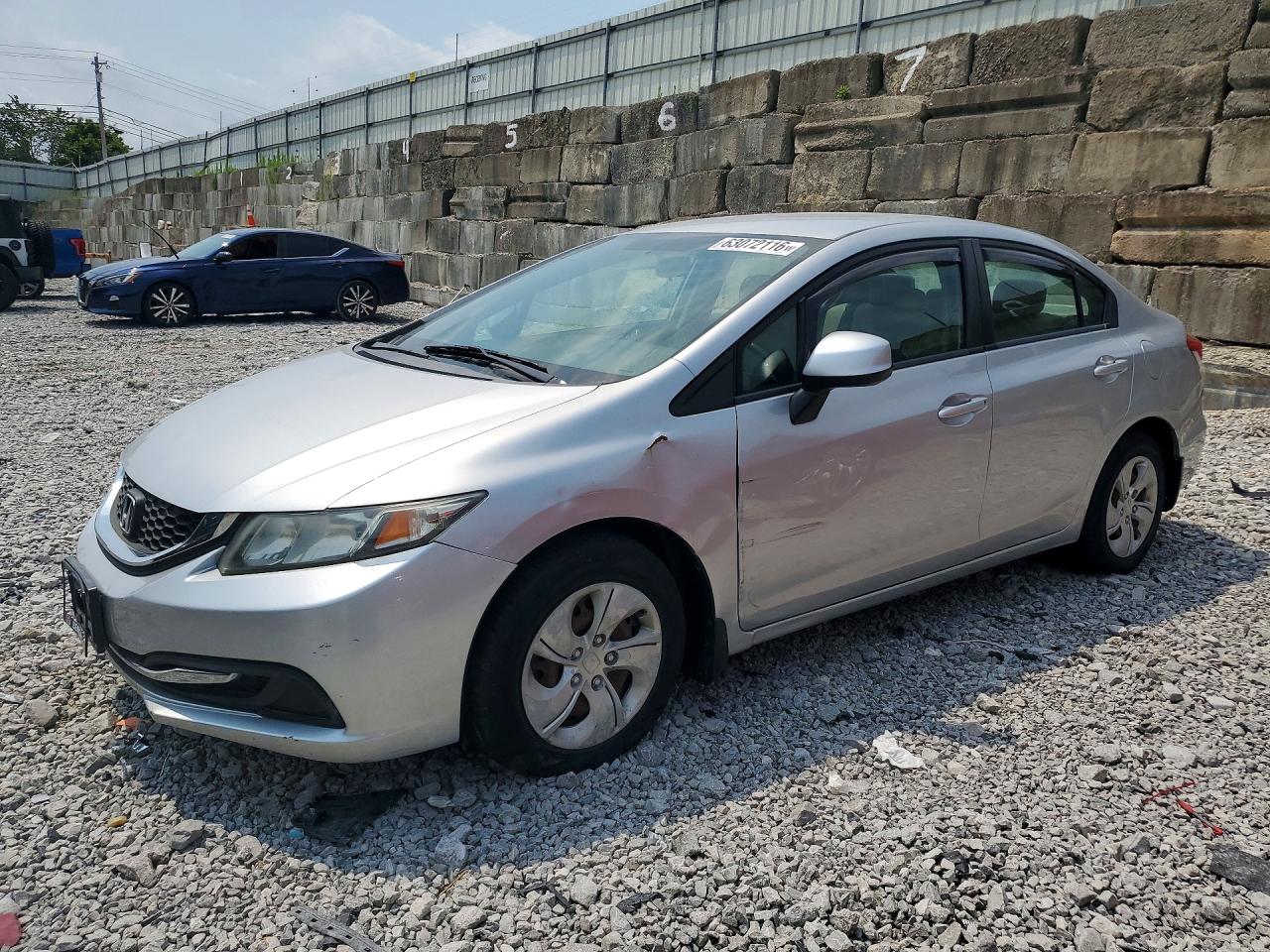 2013 Honda Civic Lx Silver vin: 19XFB2F50DE052860