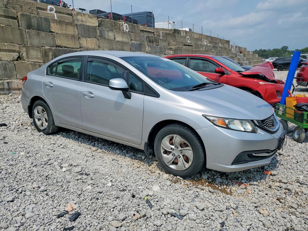 2013 Honda Civic Lx Silver vin: 19XFB2F50DE052860