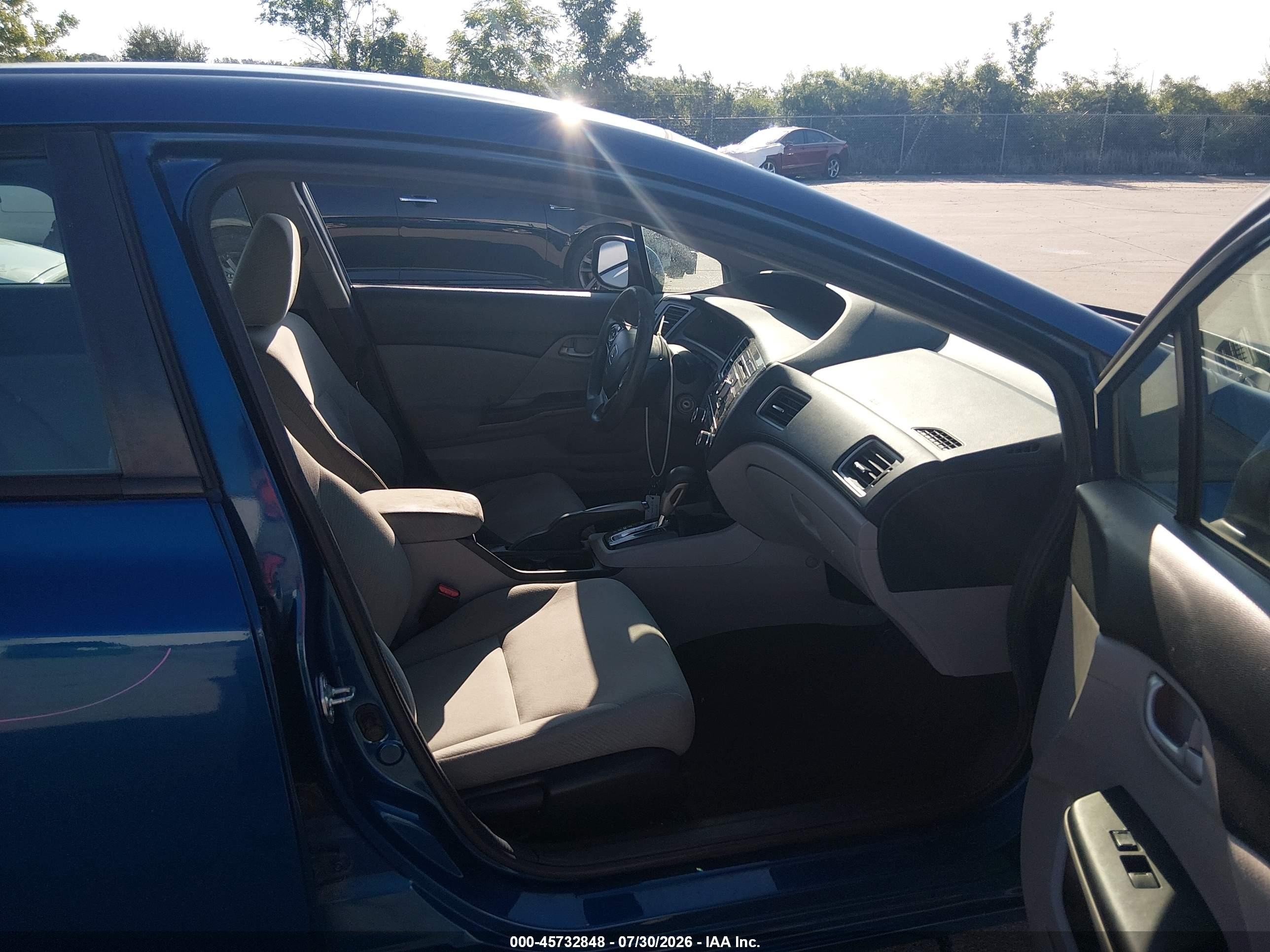 2013 Honda Civic Lx Blue vin: 19XFB2F50DE059985