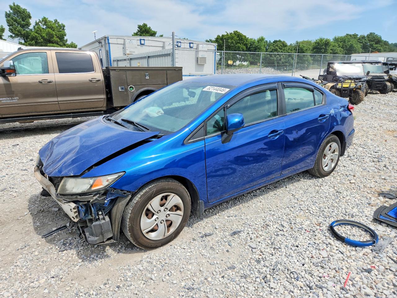 2013 Honda Civic Lx Blue vin: 19XFB2F50DE081162